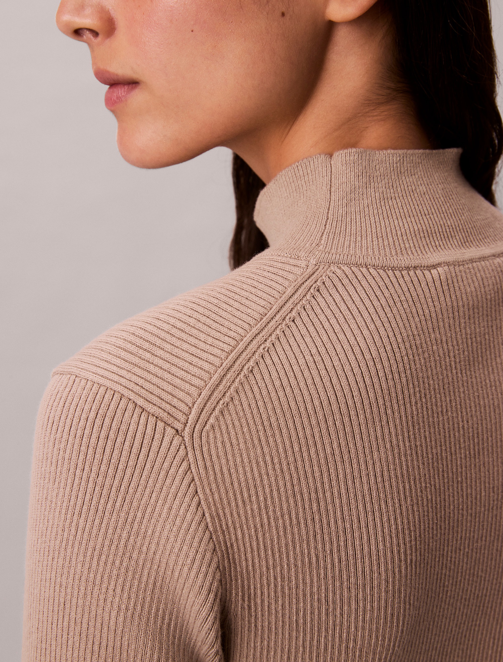 Thumbnail - Calvin Klein Jeans Strickkleid "LS T NECK MINI DRESS" Ohne Tasche Mit Rundhalsausschnitt, figurbetont