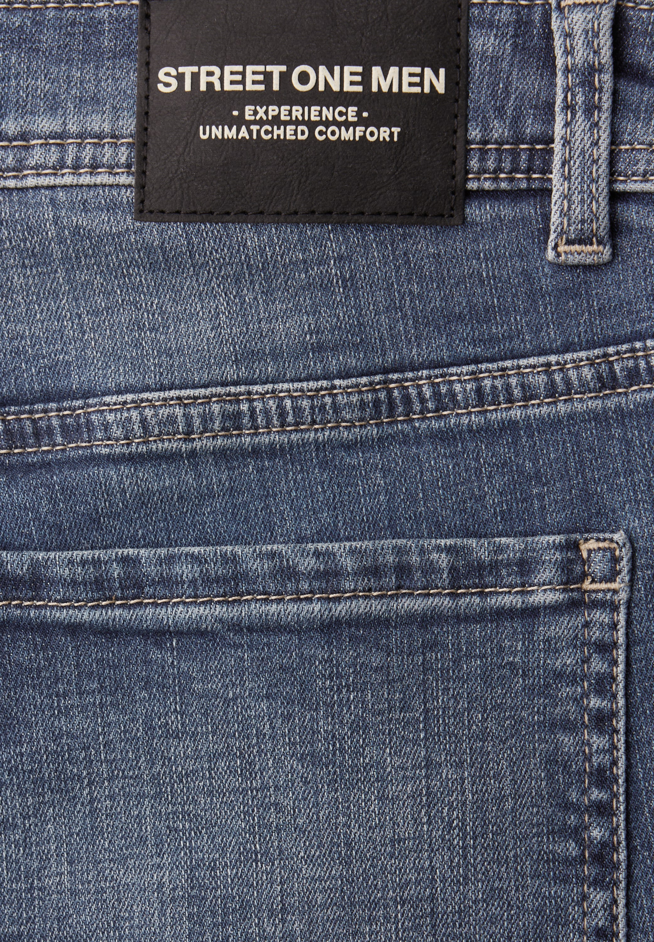 STREET ONE MEN Regular-fit-Jeans aus Baumwolle mit Stretchanteil