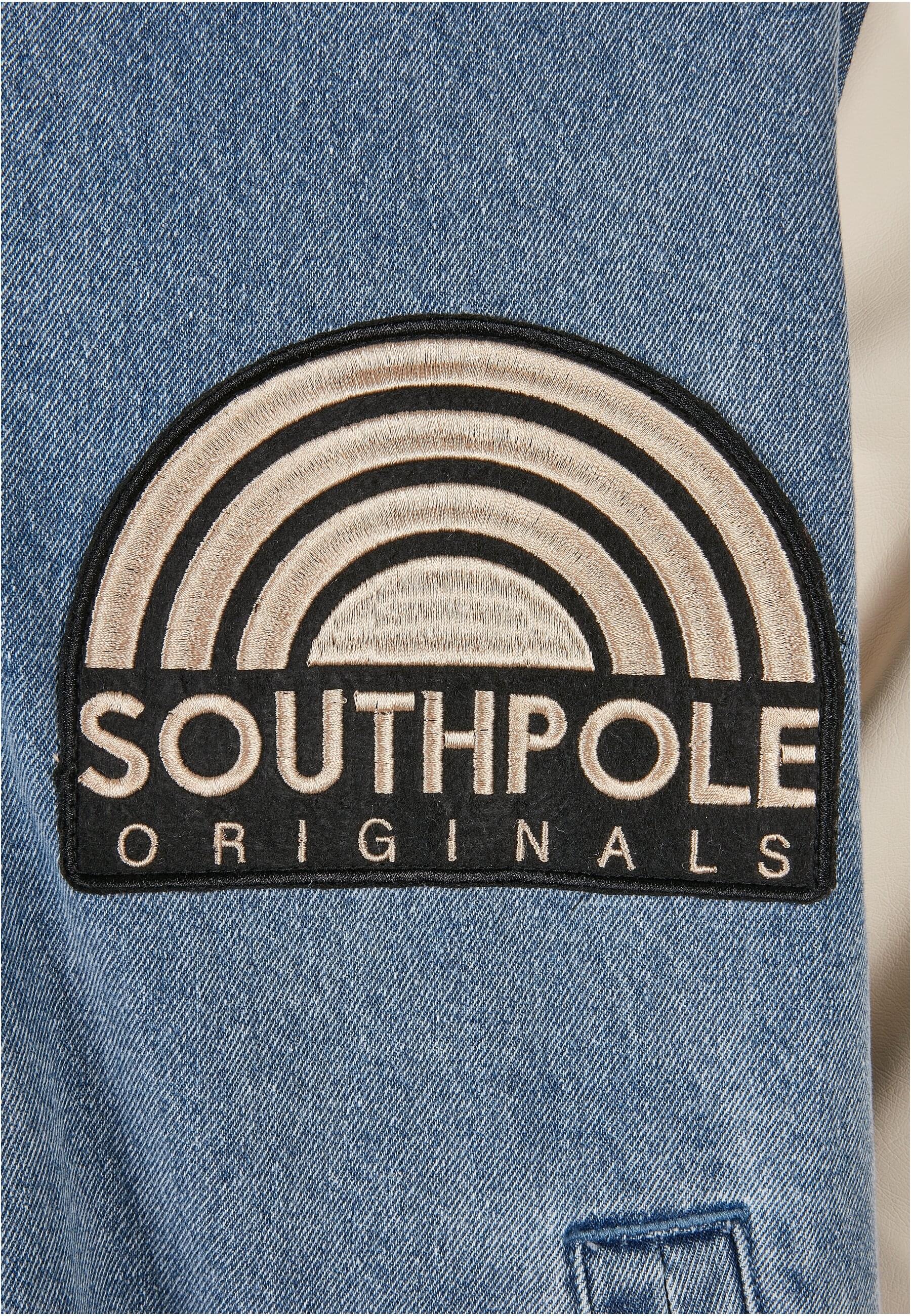 Southpole Collegejacke »Southpole Herren Southpole Denim College Jacket«, (1 St.), ohne Kapuze