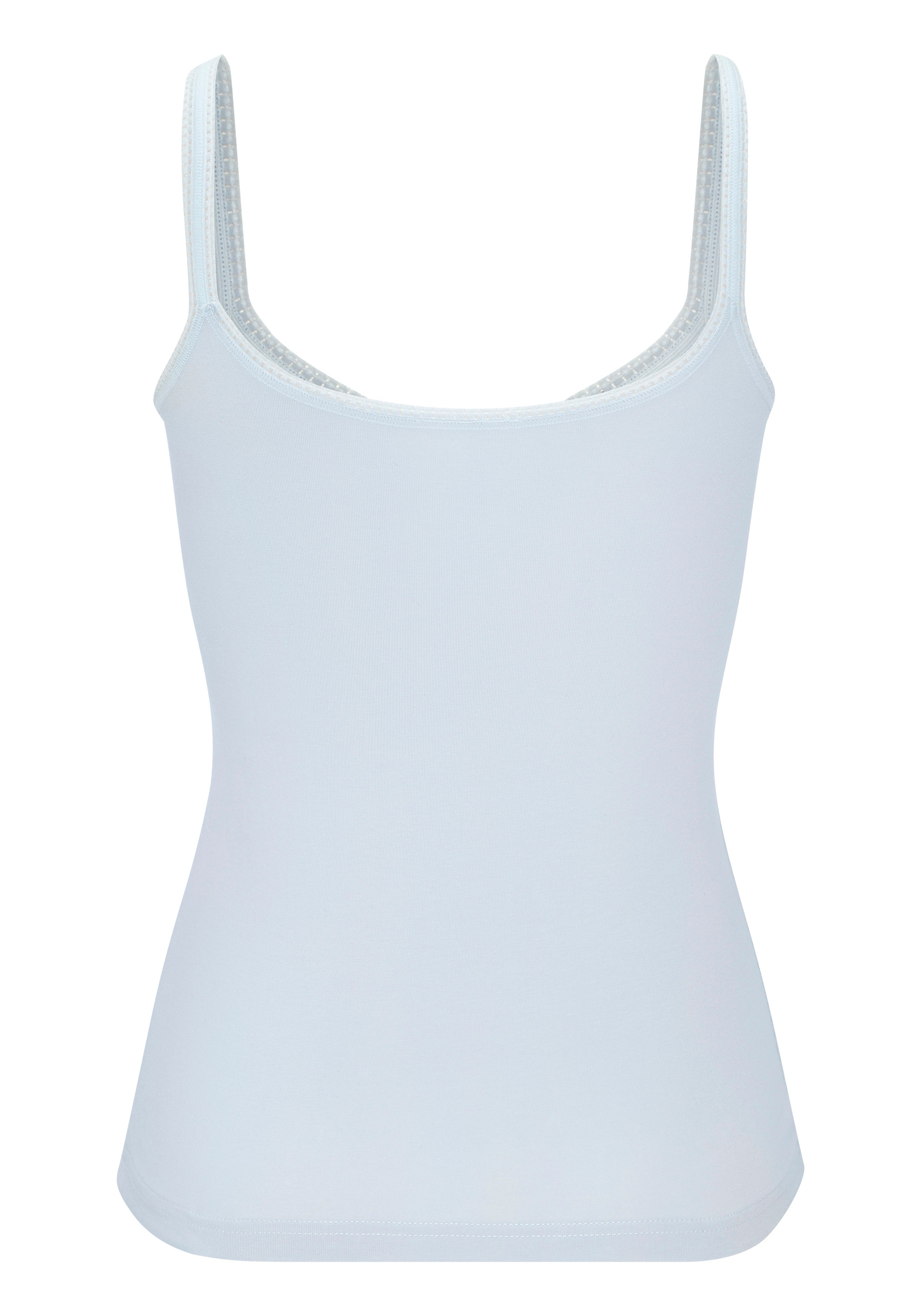 LASCANA Spaghettitop 2er Pack, schön gerundeter Ausschnitt, verstellbare Tr günstig online kaufen