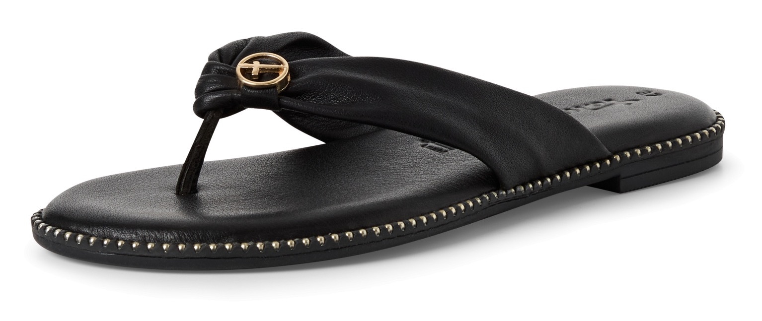 Tamaris, Zehentrenner, Sommerschuh mit glänzenden Nieten am Sohlenrand günstig online kaufen