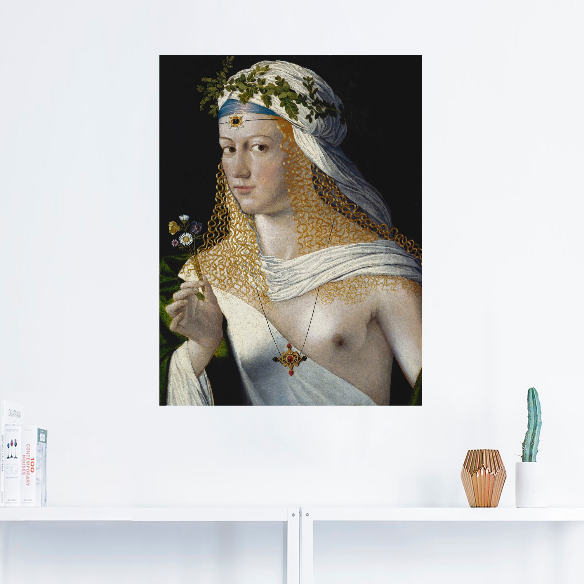 Artland Leinwandbild »Idealbildnis einer Kurtisane als Flora«, Frau, (1 St.), auf Keilrahmen gespannt