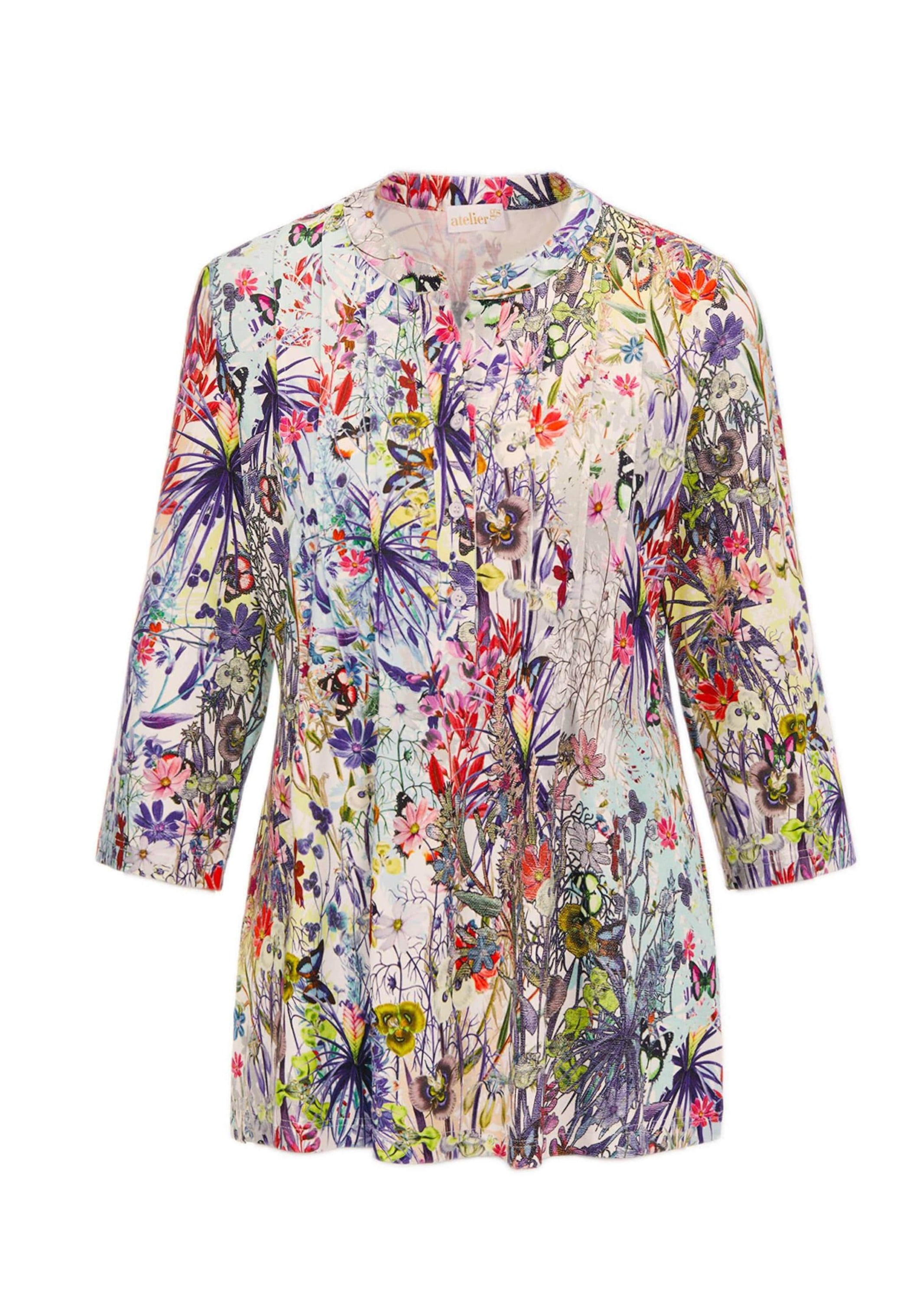 Goldner Print-Shirt "Printshirt Mit Floralem Muster" Ohne