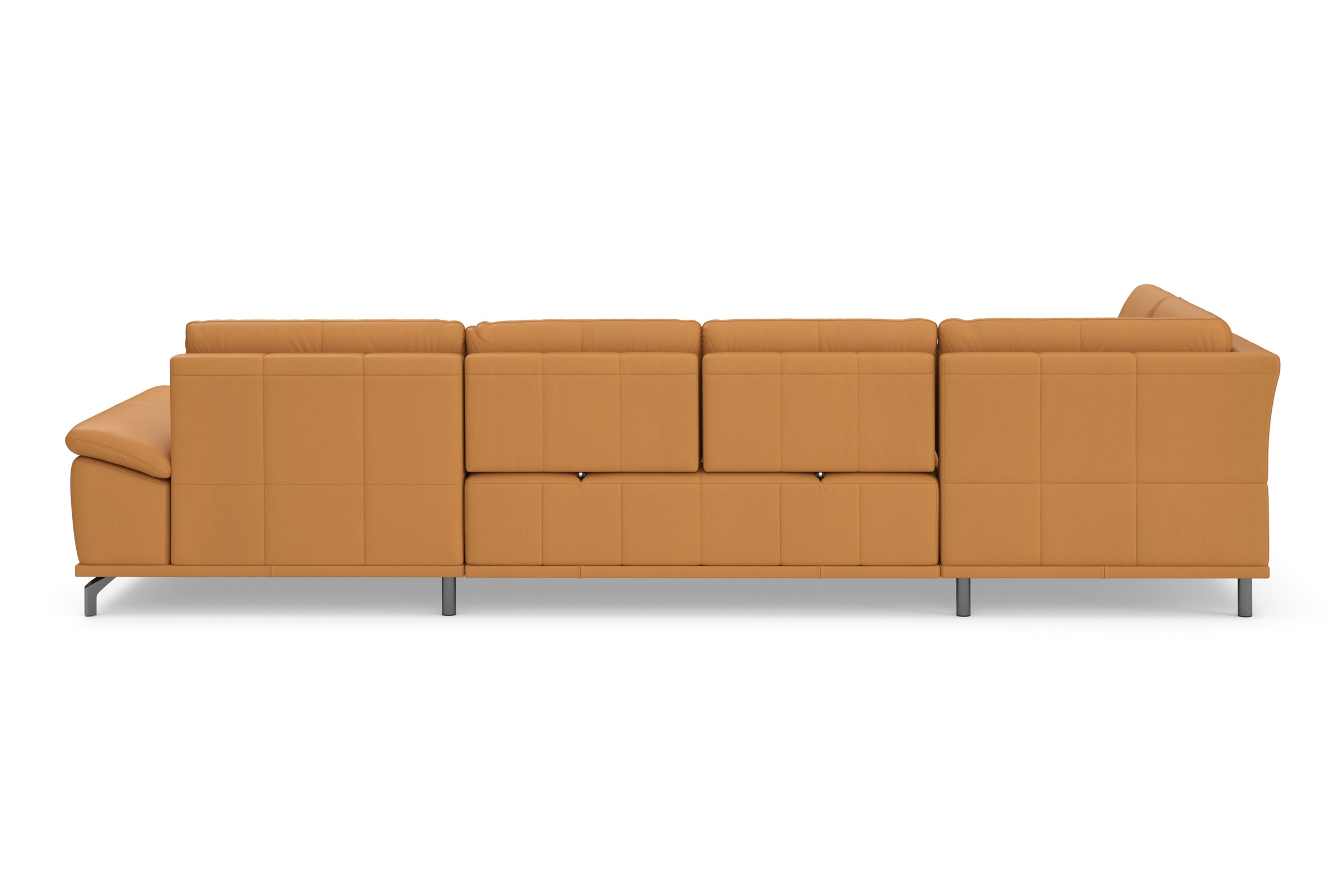 Places of Style Wohnlandschaft »Costello U-Form, mit Sitztiefenverstellung, Armteilverstellung und«, 3 Nierenkissen, optional Bettfunktion und Bettkasten