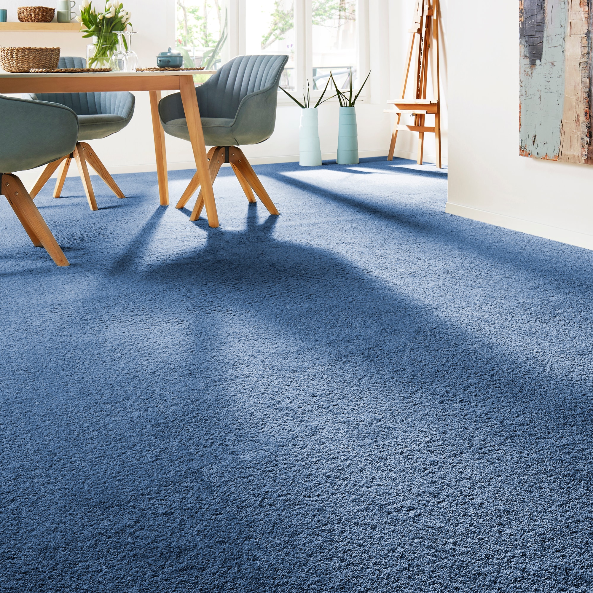 Andiamo Teppichboden »Verona, Velours, Made in Belgium«, rechteckig, 6 mm Höhe, Uni Farben, Breite 400 cm oder 500 cm, strapazierfähig, pflegeleicht
