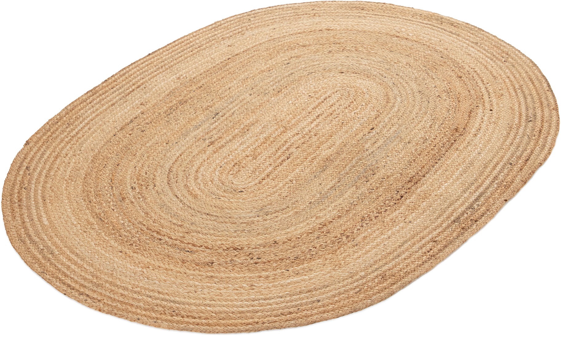 carpetfine Teppich »Nele Juteteppich Naturfaser«, rund, 6 mm Höhe, geflochtener Wendeteppich aus 100%Jute, in rund und oval, viele Größen