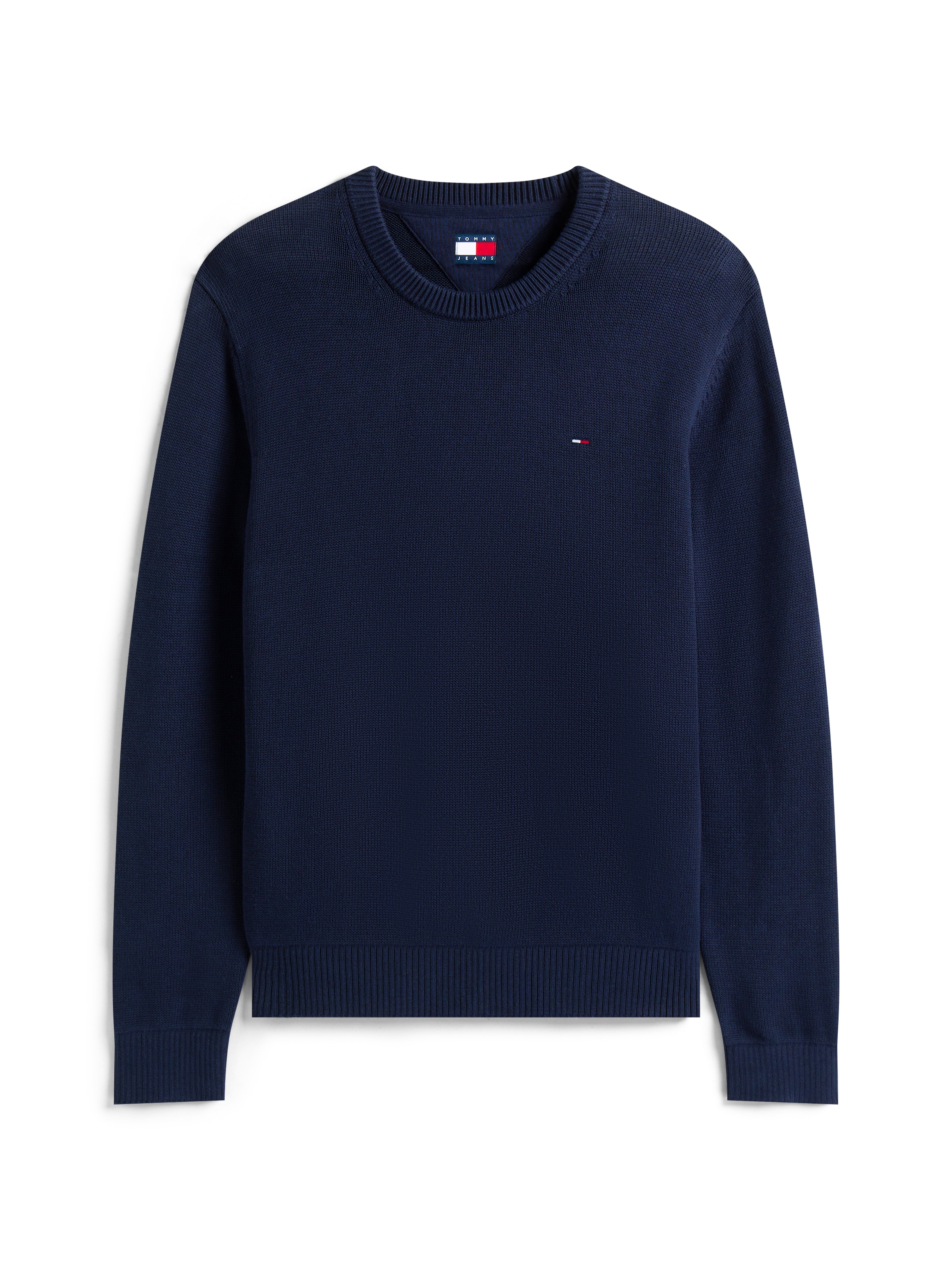 Tommy Jeans Rundhalspullover, Slim fit mit Rundhalsausschnitt