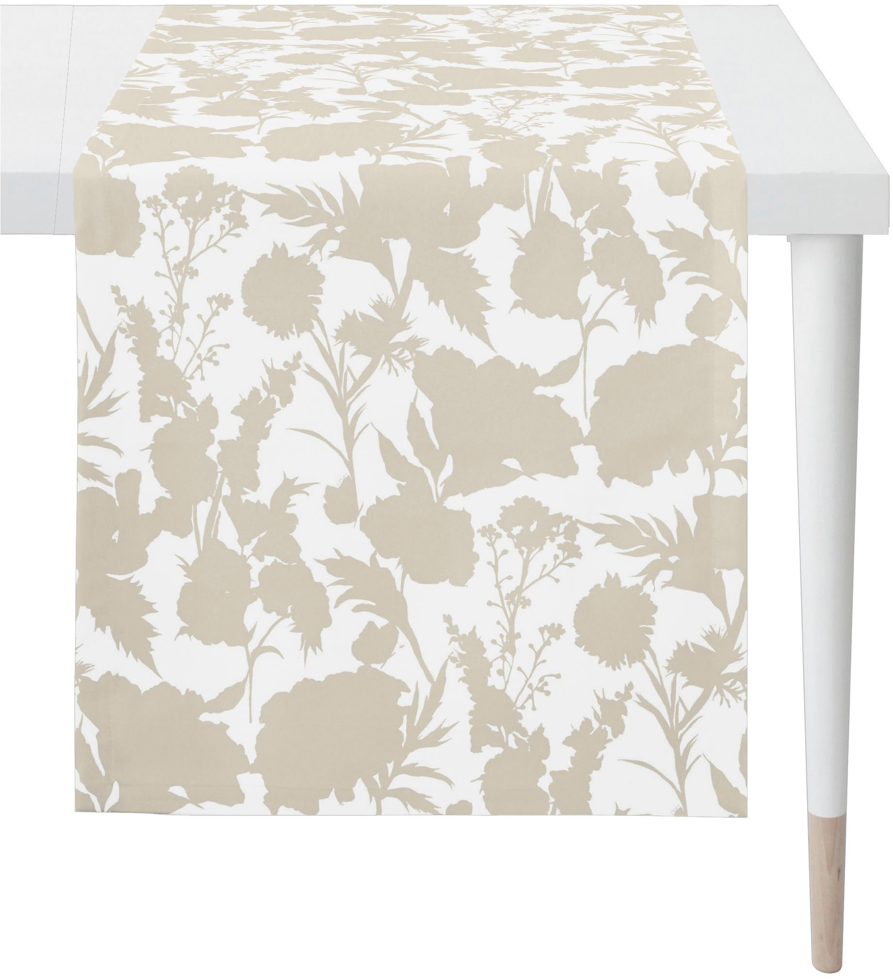APELT Tischdecke "7002" Stilisierte Sommerblüten als Faux-Uni all-over