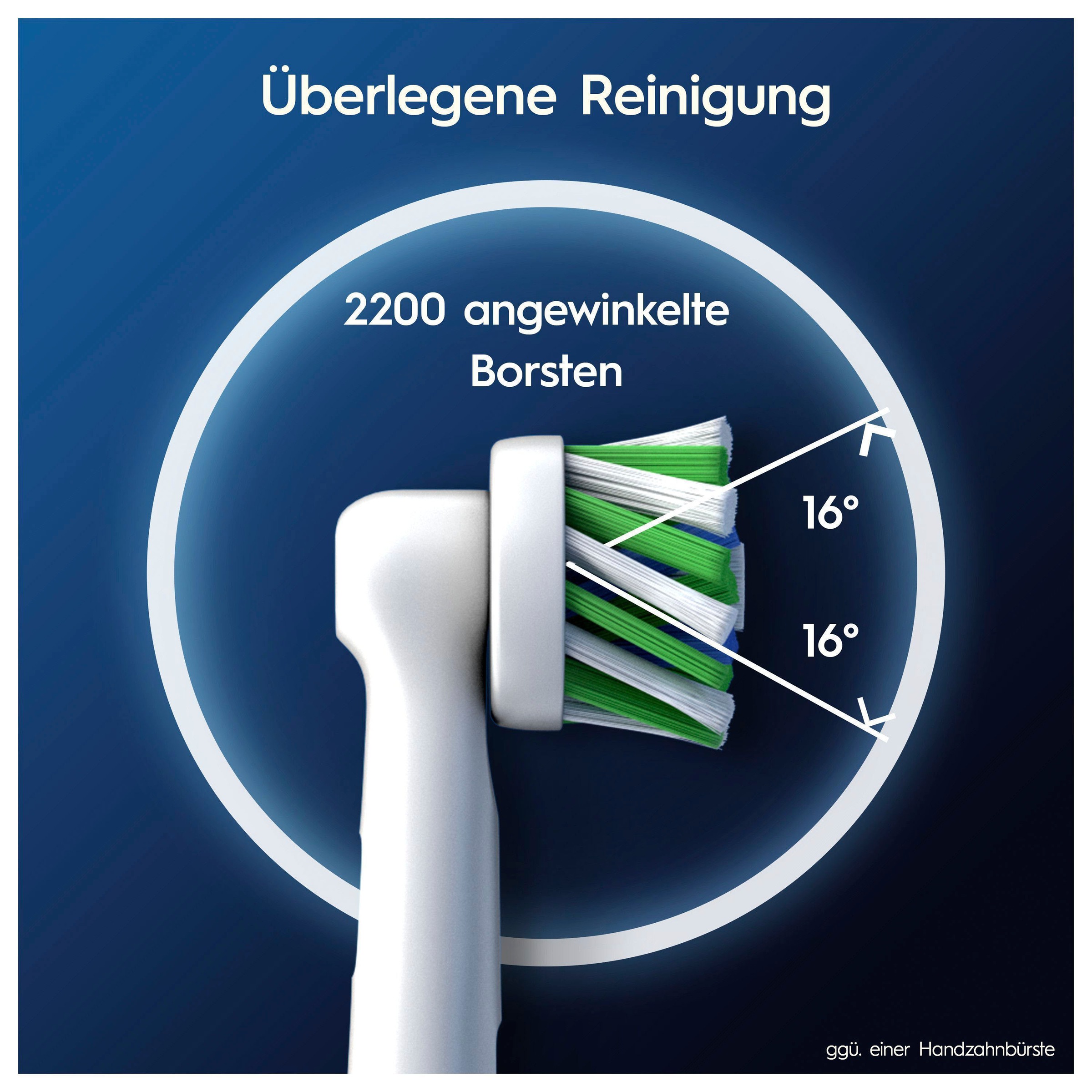 Oral-B Aufsteckbürsten »Pro CrossAction«, X-förmige Borsten