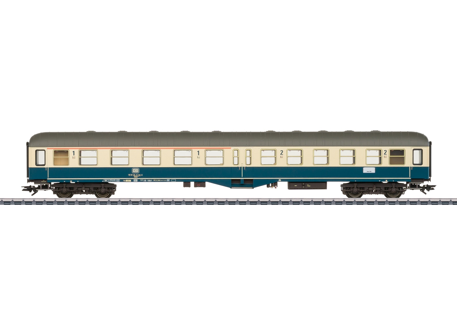 MÄRKLIN Kinder Personenwagen "Reisezugwagen ABylb 411 - 43127"bunt, Kunststoff, Metall, Modelleisenbahn-Fahrzeuge, mit Licht