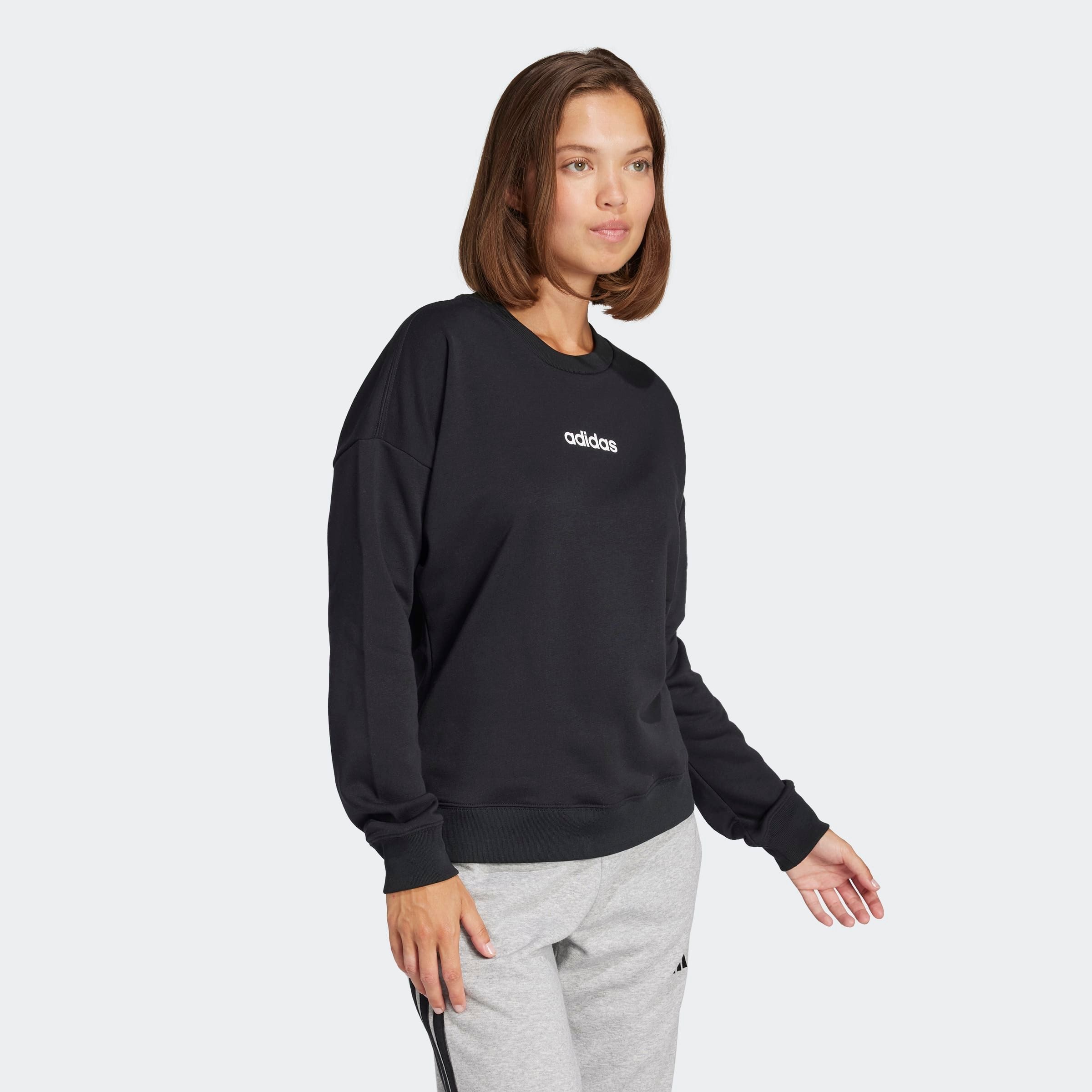 adidas Sportswear Sweatshirt "W LIN FT SWT", mit Rundhalsausschnitt, ohne Verschluss, normale Schnittform