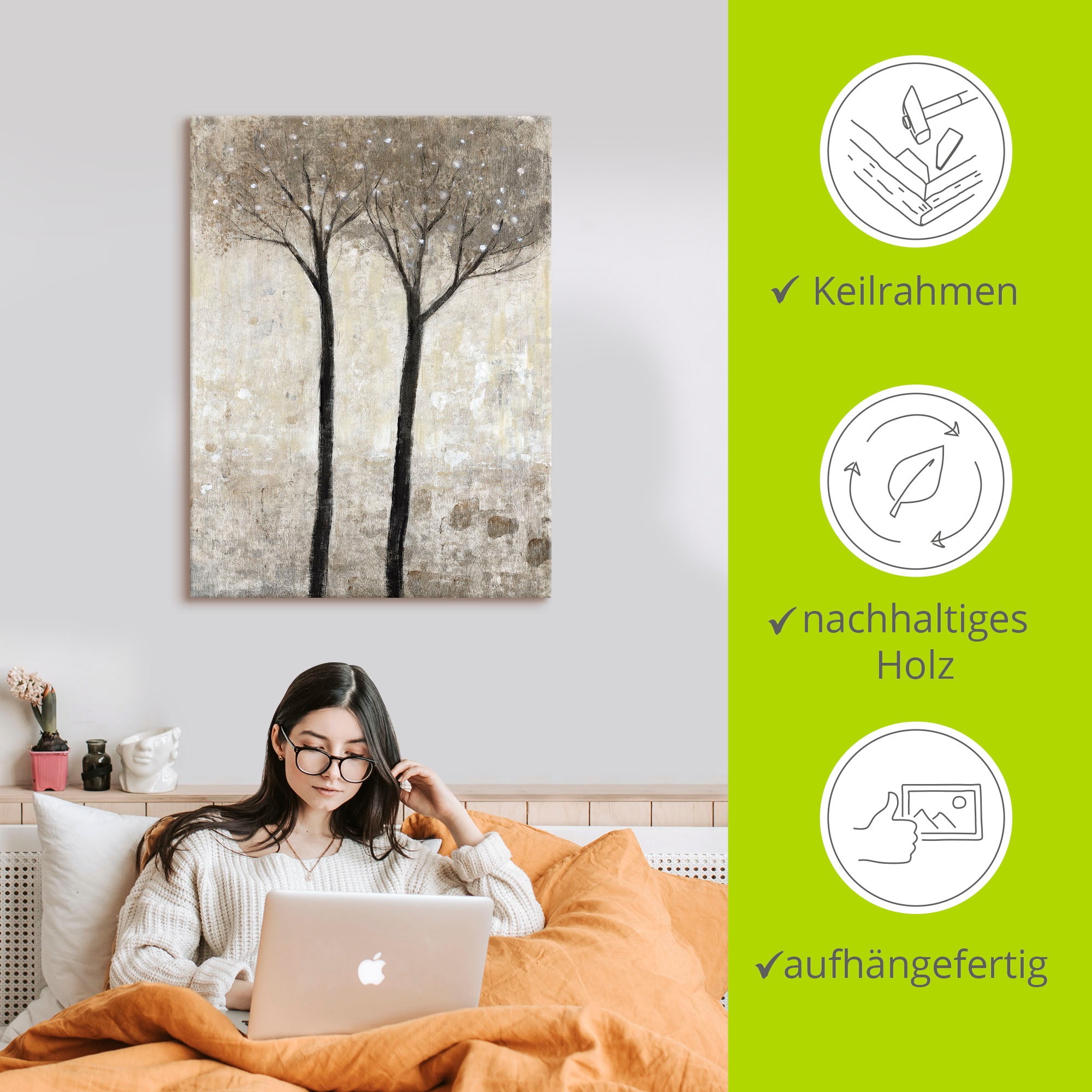 Artland Wandbild »Blühender Baum II«, Bäume, (1 St.), als Leinwandbild, Poster in verschied. Größen
