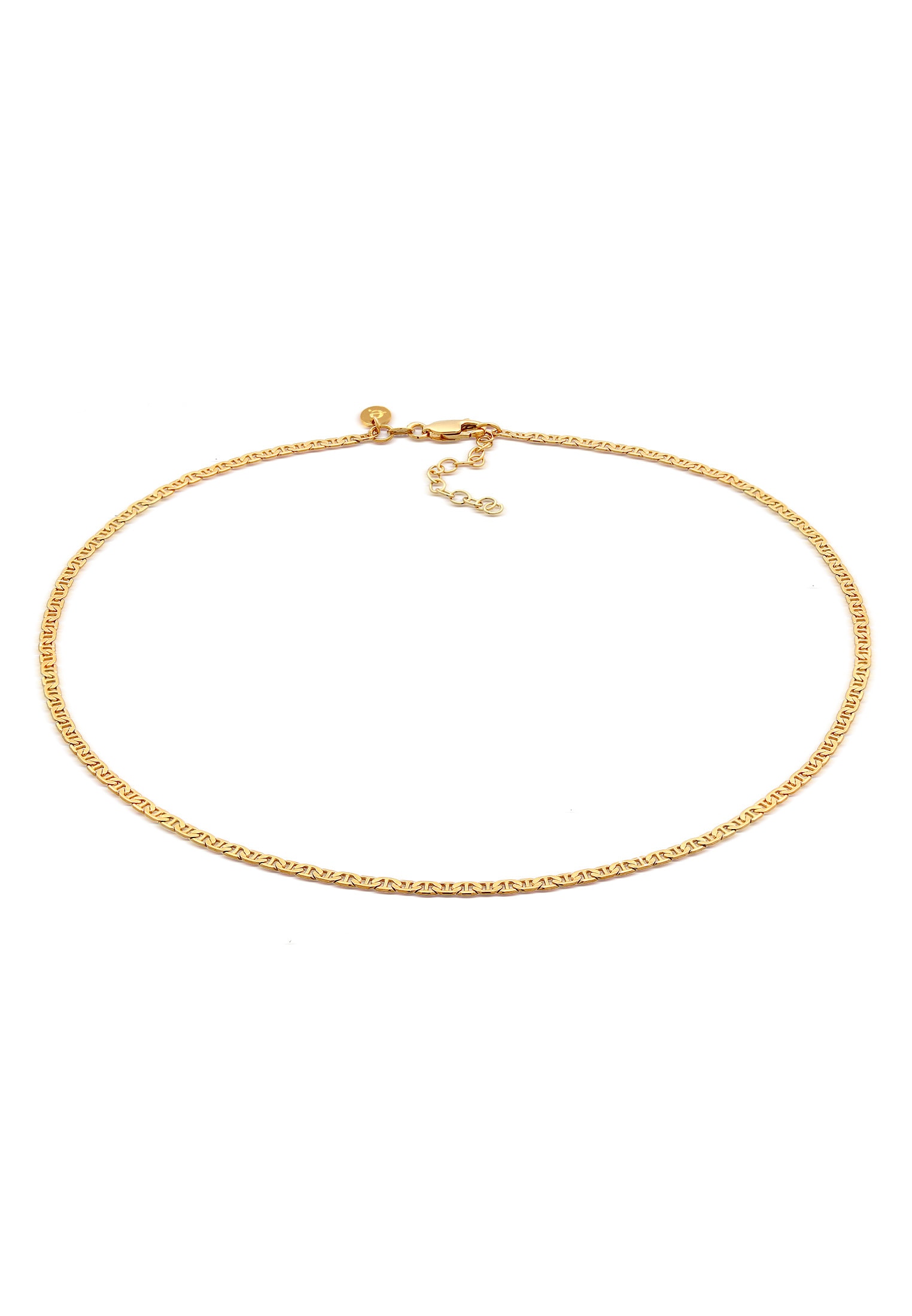 ELLI PREMIUM Damen Choker "Halskette Choker Stäbchen-Panzerkette Basic 925 Silber", ohne Stein, Silber 925 (Sterlingsilber), gold, Silber 925