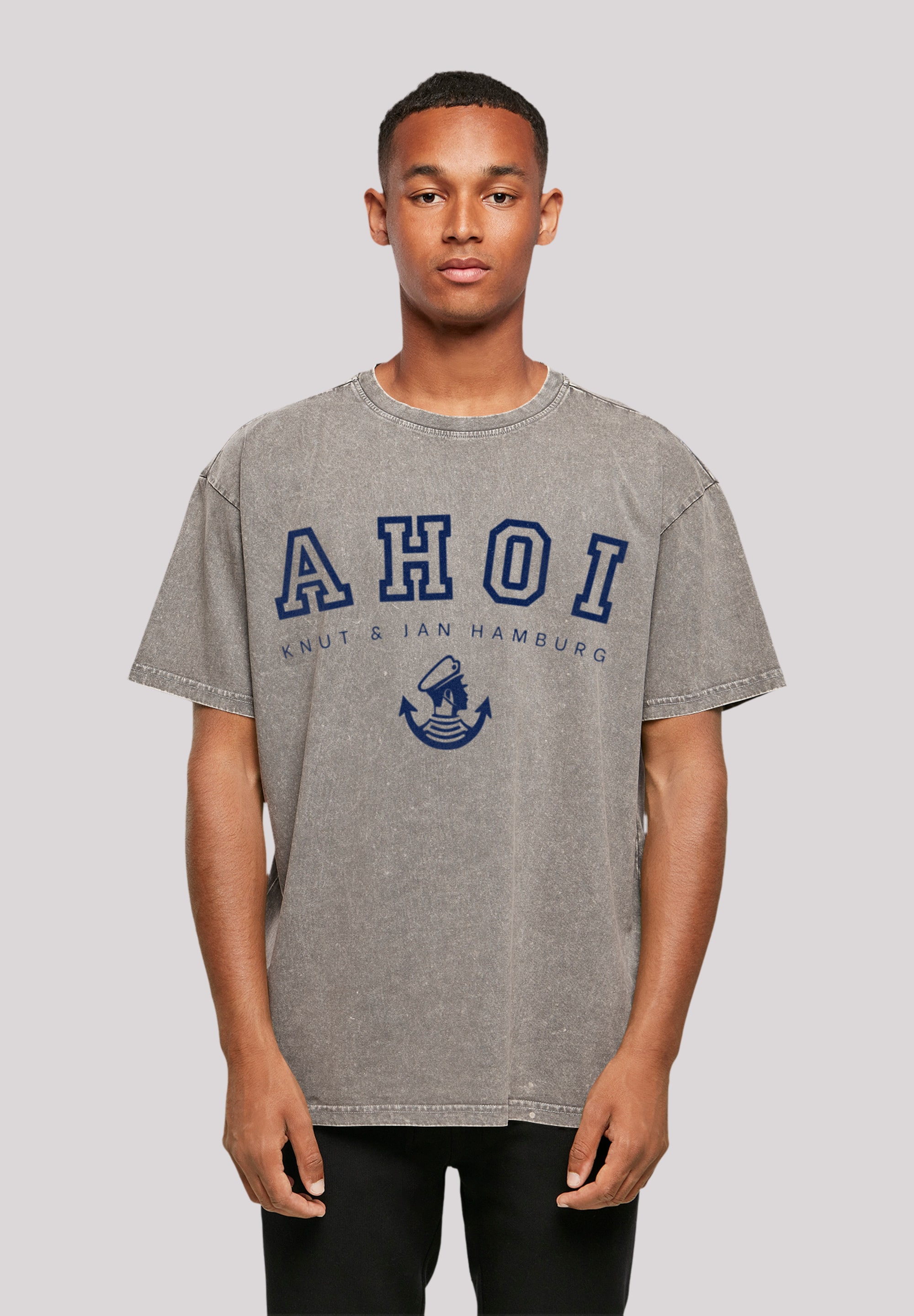 F4NT4STIC T-Shirt "Ahoi Knut & Jan Hamburg", Print