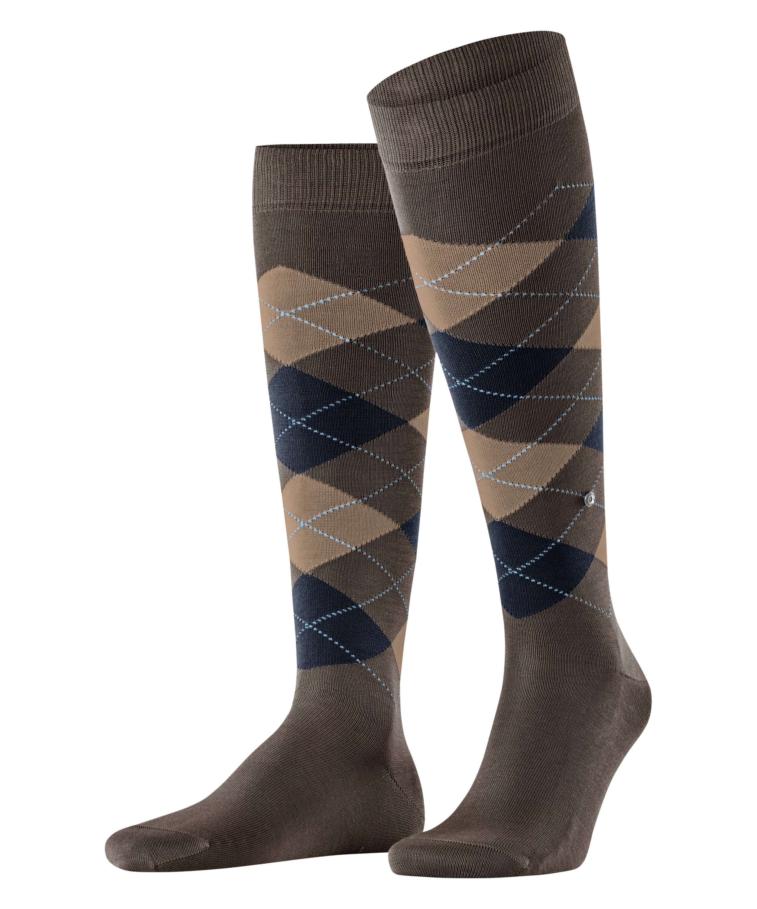 Burlington Kniestrümpfe "Manchester" Einheitsgröße 40-46, Argyle-Muster, Burlington-Clip