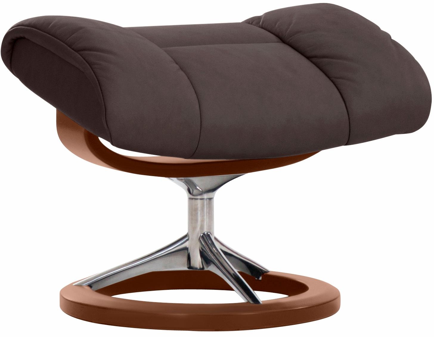 Relaxsessel STRESSLESS "Ruby", braun (chocolate paloma), B:88cm H:101cm T:78cm, Leder BATICK: durchgefärbtes und genarbtes Möbelleder;Leder PALOMA: durchgefärbtes Semianilin-Möbelleder, Sessel, Relaxsessel, mit Signature Base, Größe L, Gestell Eiche, Weng 6