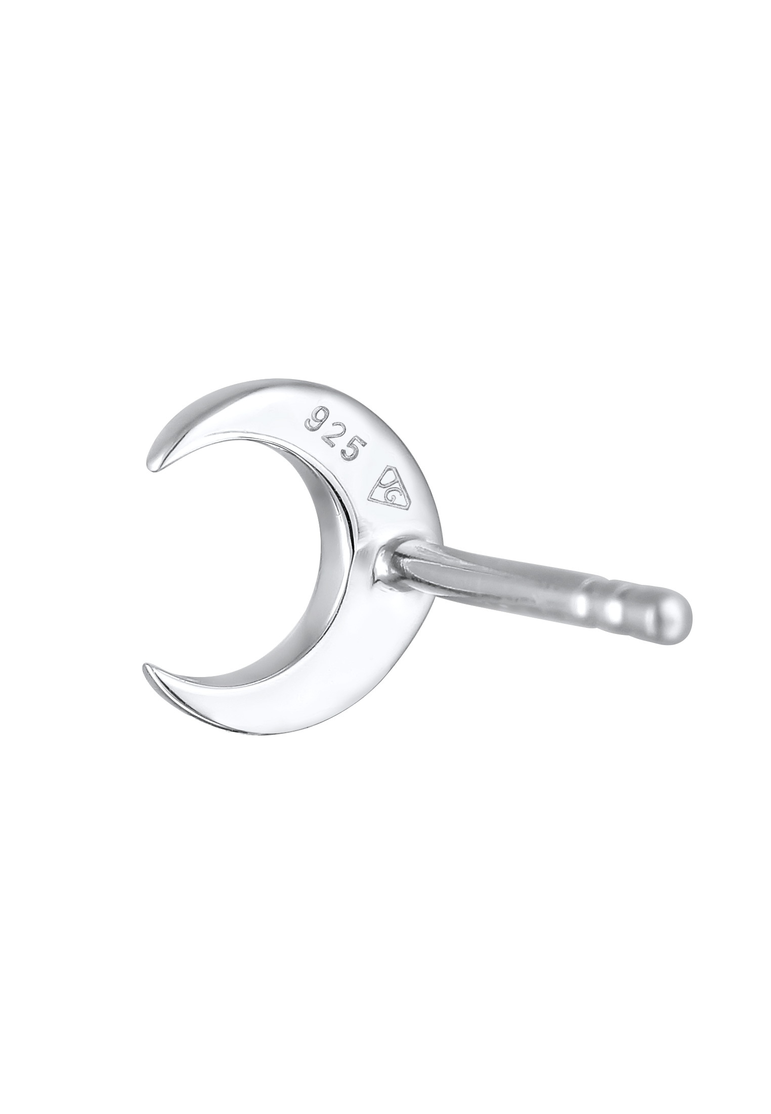 Elli Single-Ohrstecker »Single Ohrstecker Halbmond Mond 925 Silber«