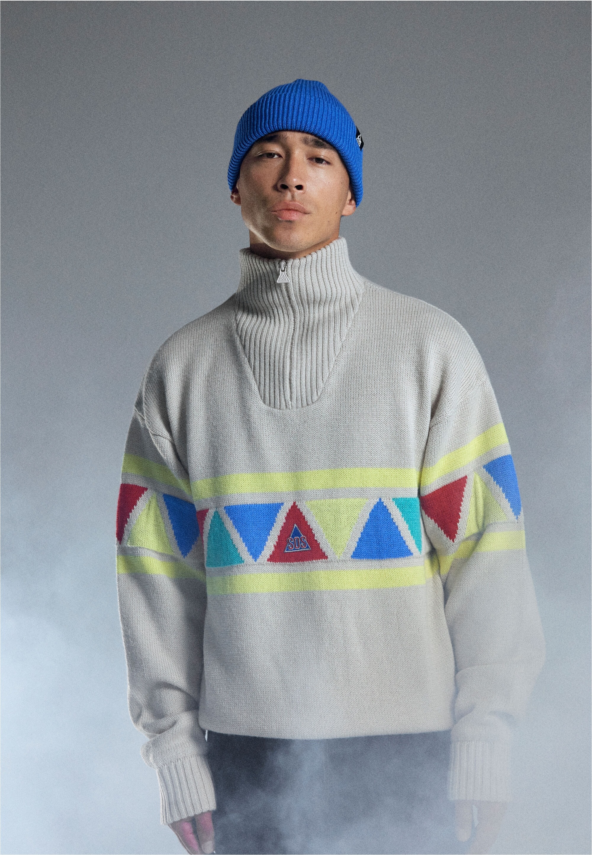 SOS Strickpullover »The Windbreaker«, im kultigen Strick-Look mit Merinowolle
