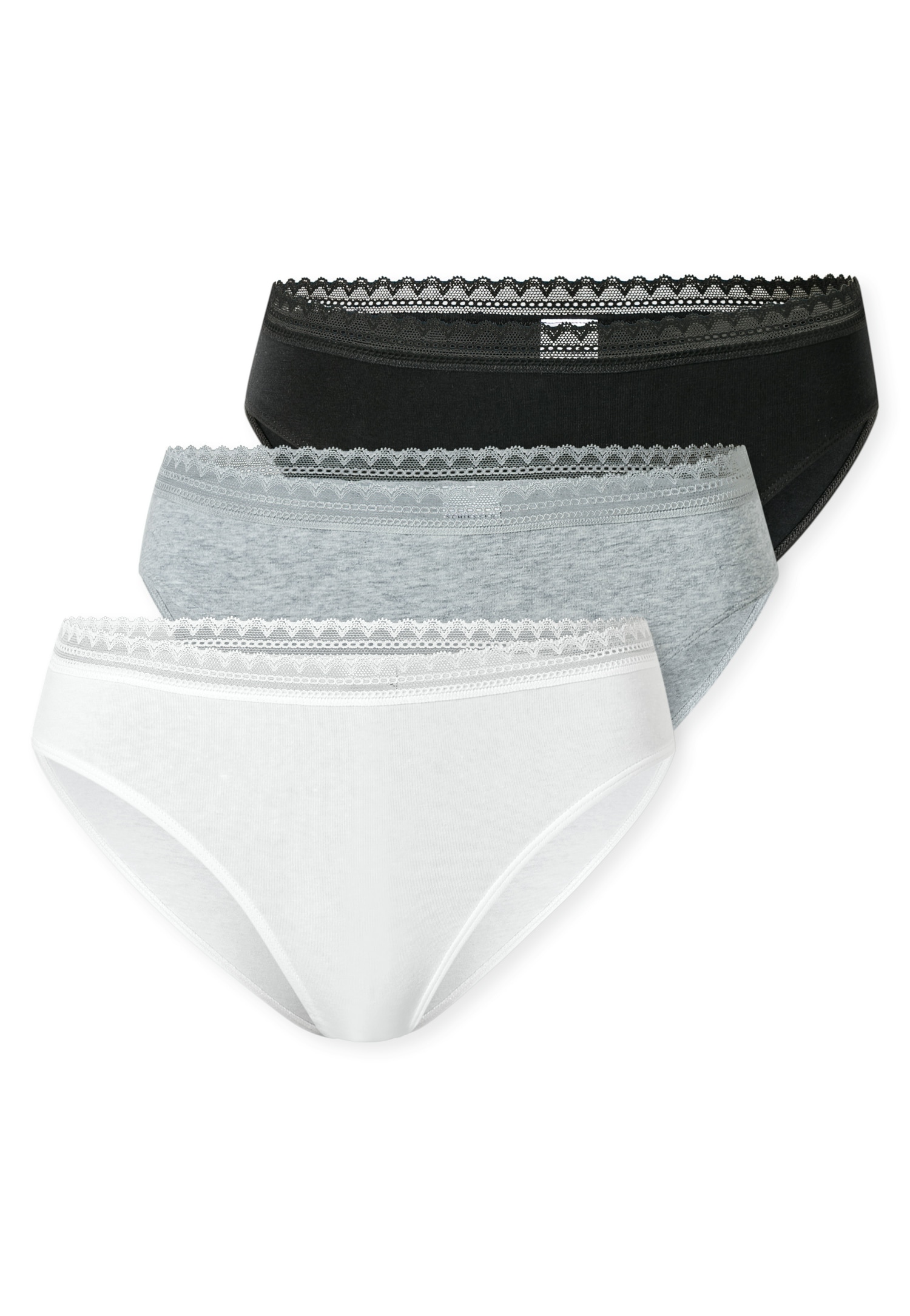 Schiesser Rioslip "Modern Multipacks" 3er Pack, Spitzenbänder, Baumwollmisc günstig online kaufen