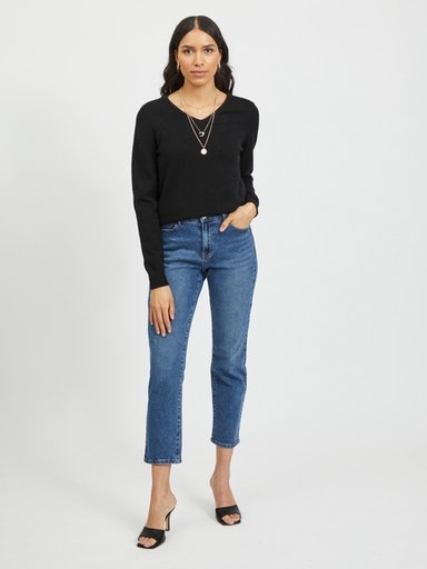 Vila Pull à Col En V Ril Black M Femme 3