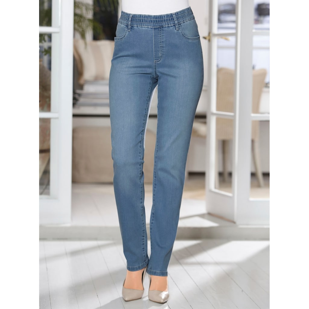 Classic Basics High-waist-Jeans, (1 tlg.)