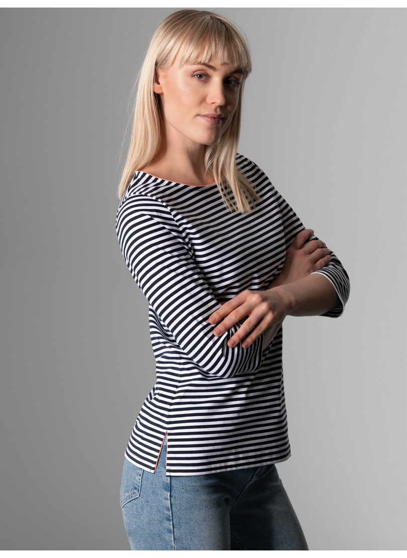 Trigema Longsleeve "TRIGEMA Shirt aus 100% Baumwolle mit 3/4-Arm", 1 Stk. günstig online kaufen