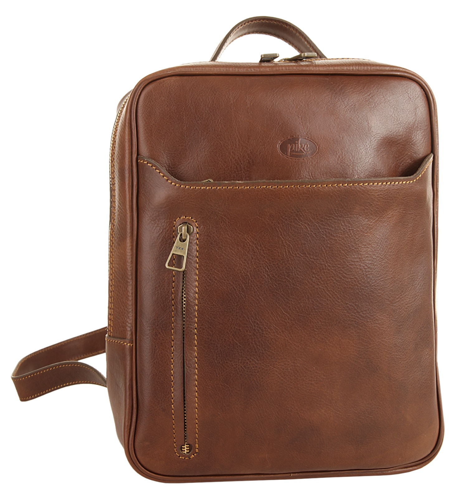 Thumbnail - Piké Laptoprucksack echt Leder, Made in Italy