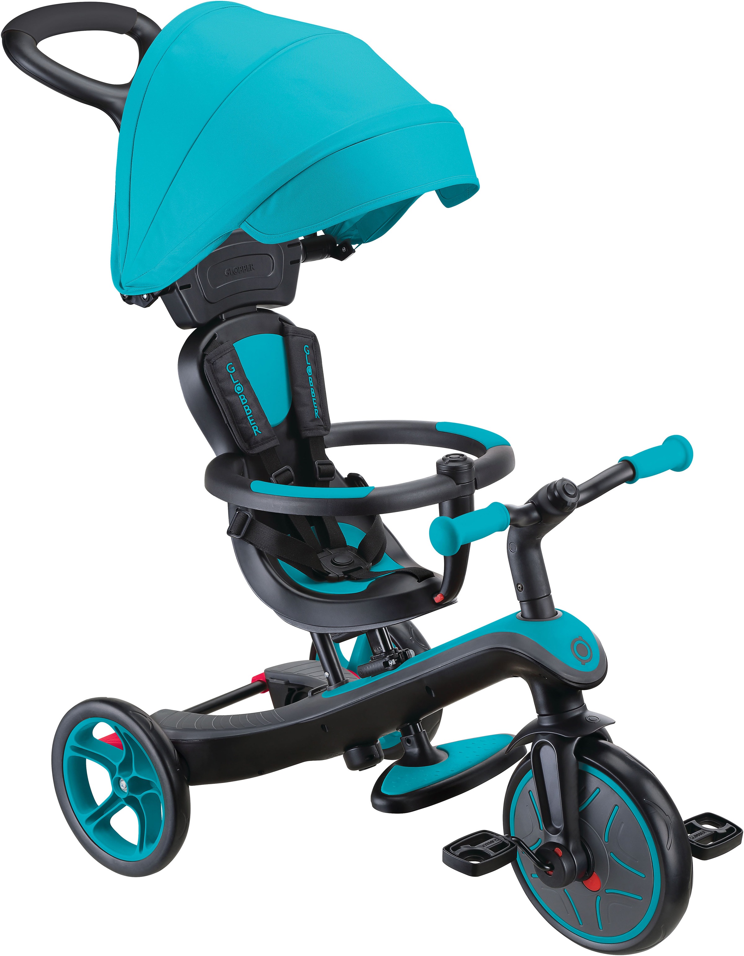 GLOBBER Kinder Dreirad "EXPLORER TRIKE 4in1"türkis, Dreiräder