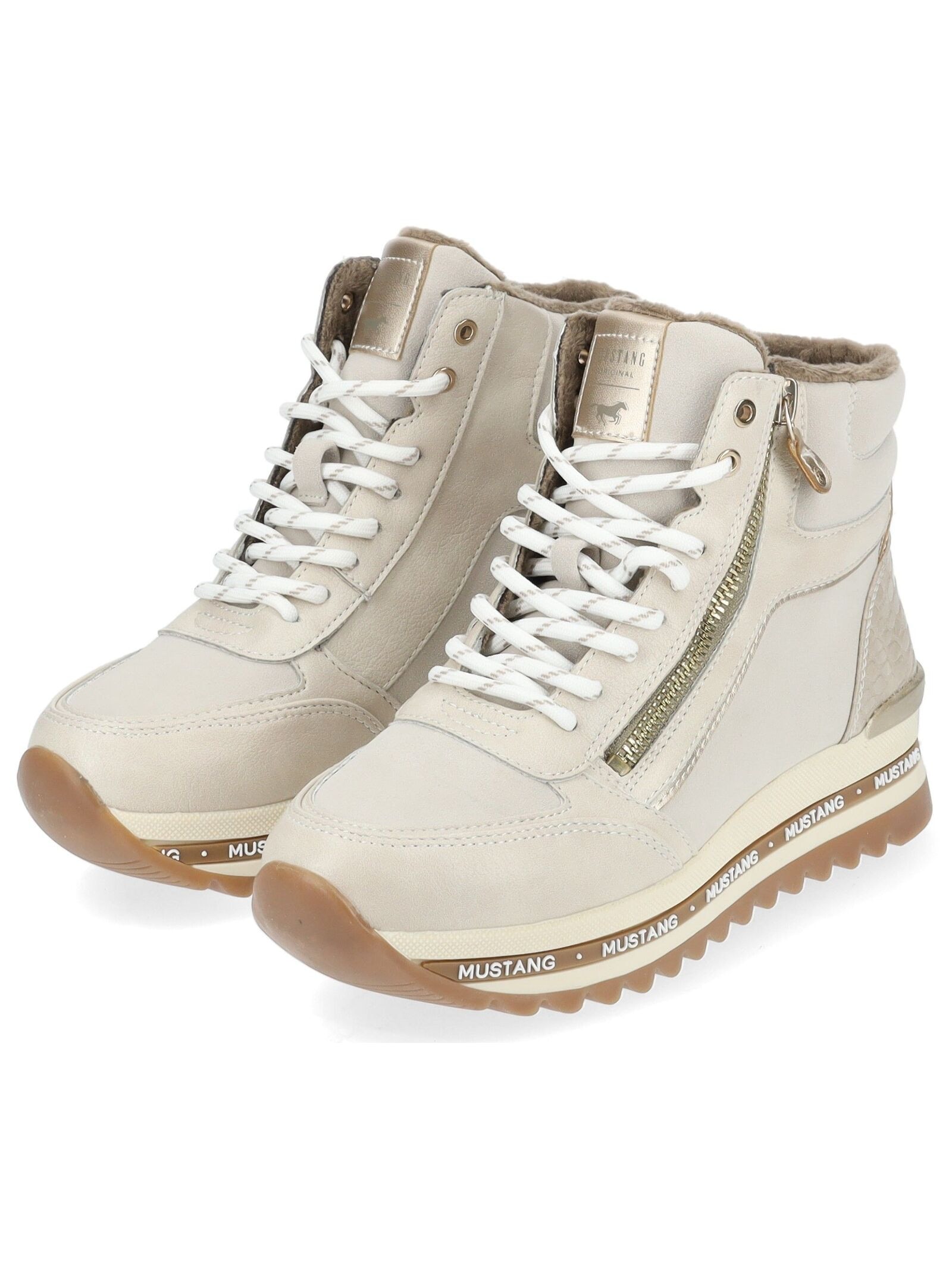 Mustang Shoes Schnürstiefelette »Mustang Shoes Stiefelette Lederimitat«