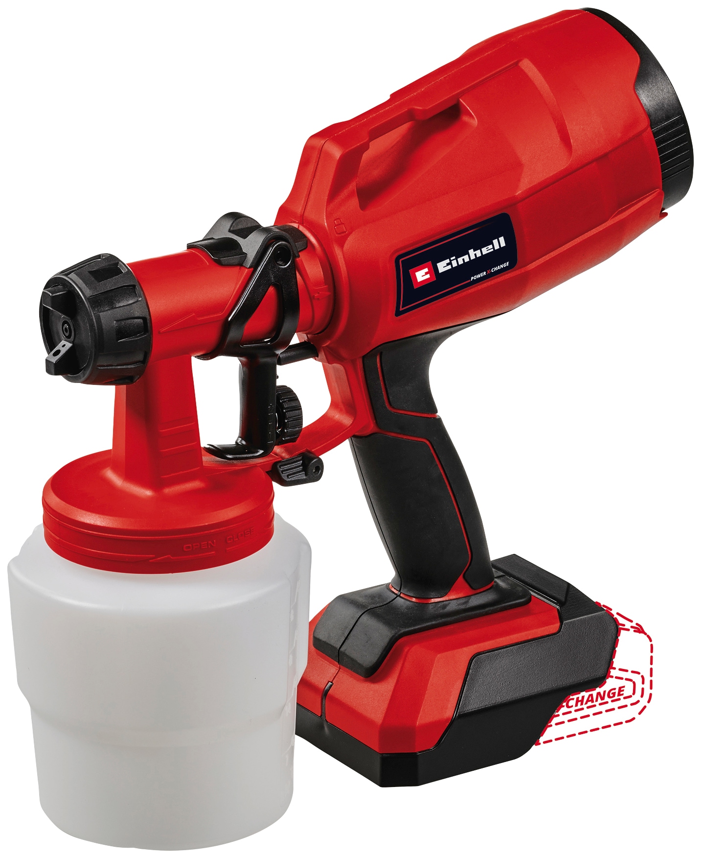 Einhell Farbsprühgerät "TC-SY 18/60 Li-Solo" 8 Stk. tlg. Akku-Farbsprühsystem (Sprühpistole), ohne Akku