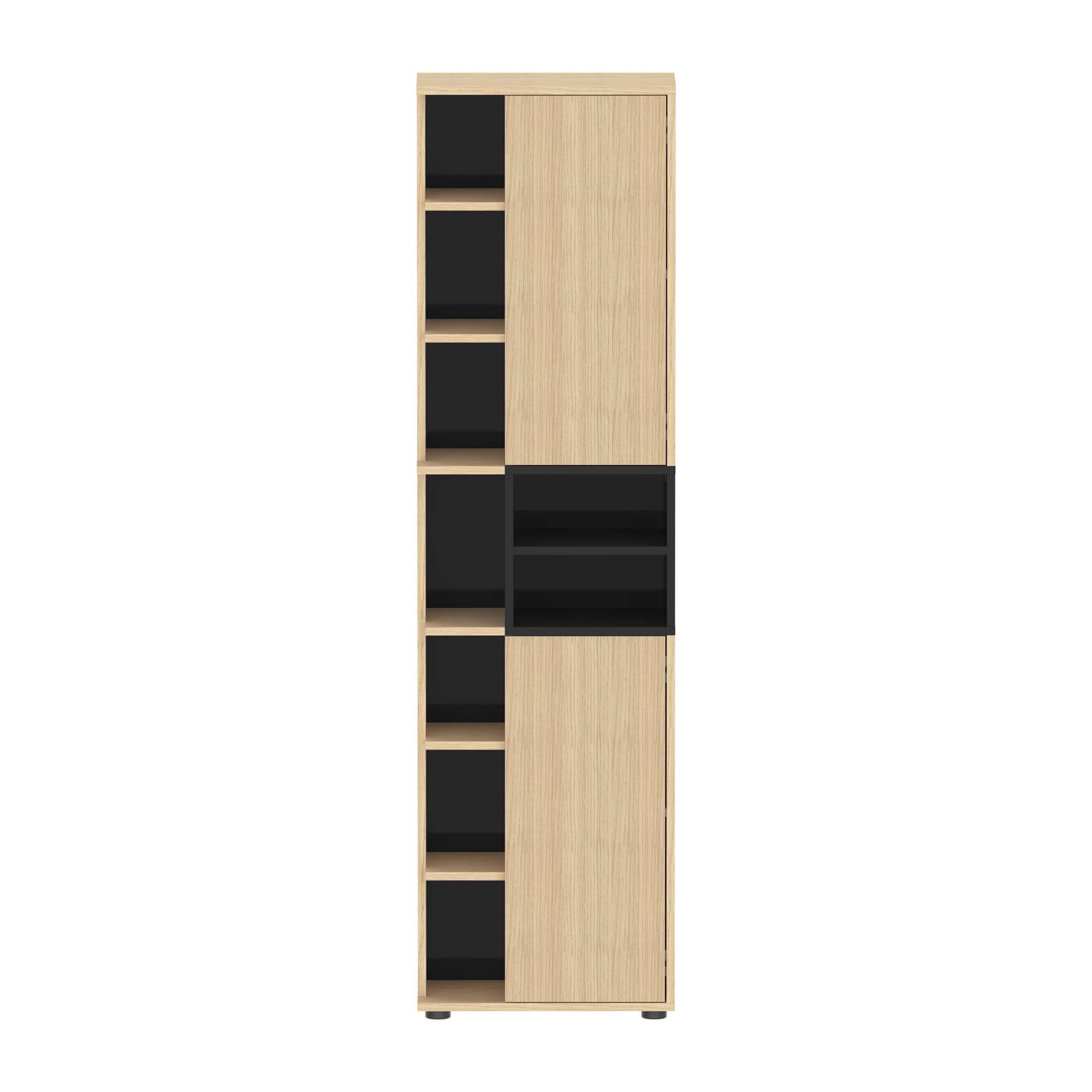 TemaHome Hochschrank »Kube Badschrank, Aufbewahrung, Platzsparend, Höhe 182 cm«, mit offenen Fächern und 2 Türen