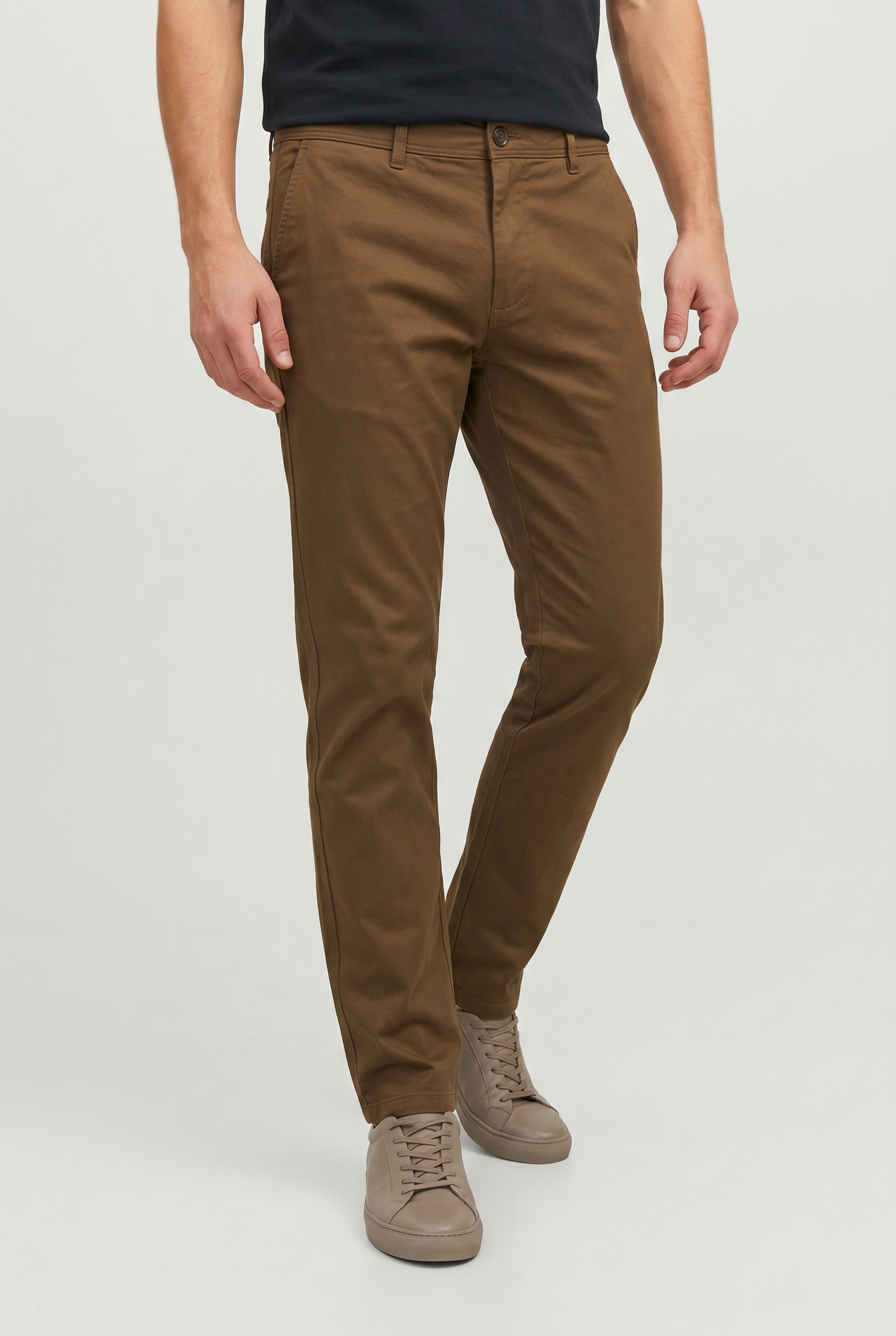 Jack & Jones "JJIMARCO mit Badge und hohem Tragekomfort" unifarben, modisch, slim fit, Baumwollmischung