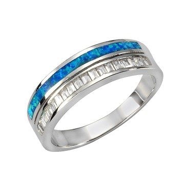 Fingerring »925/- Sterling Silber Opal & Zirkonia«