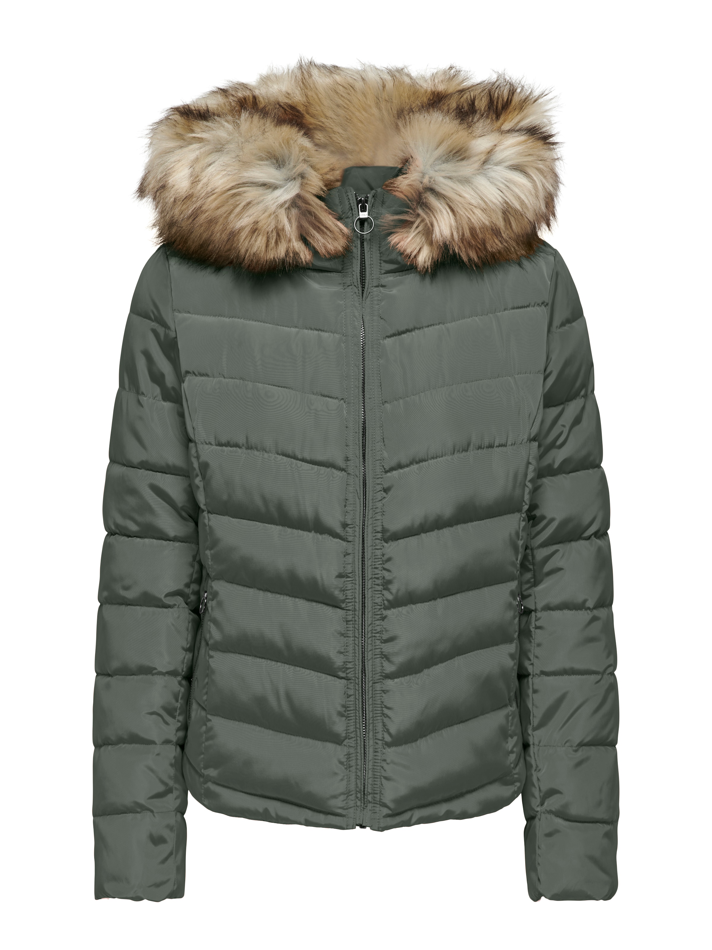 ONLY Steppjacke "ONLELLAN QUILTED HOOD JACKET CC OTW" mit Kapuze Kunstfaser