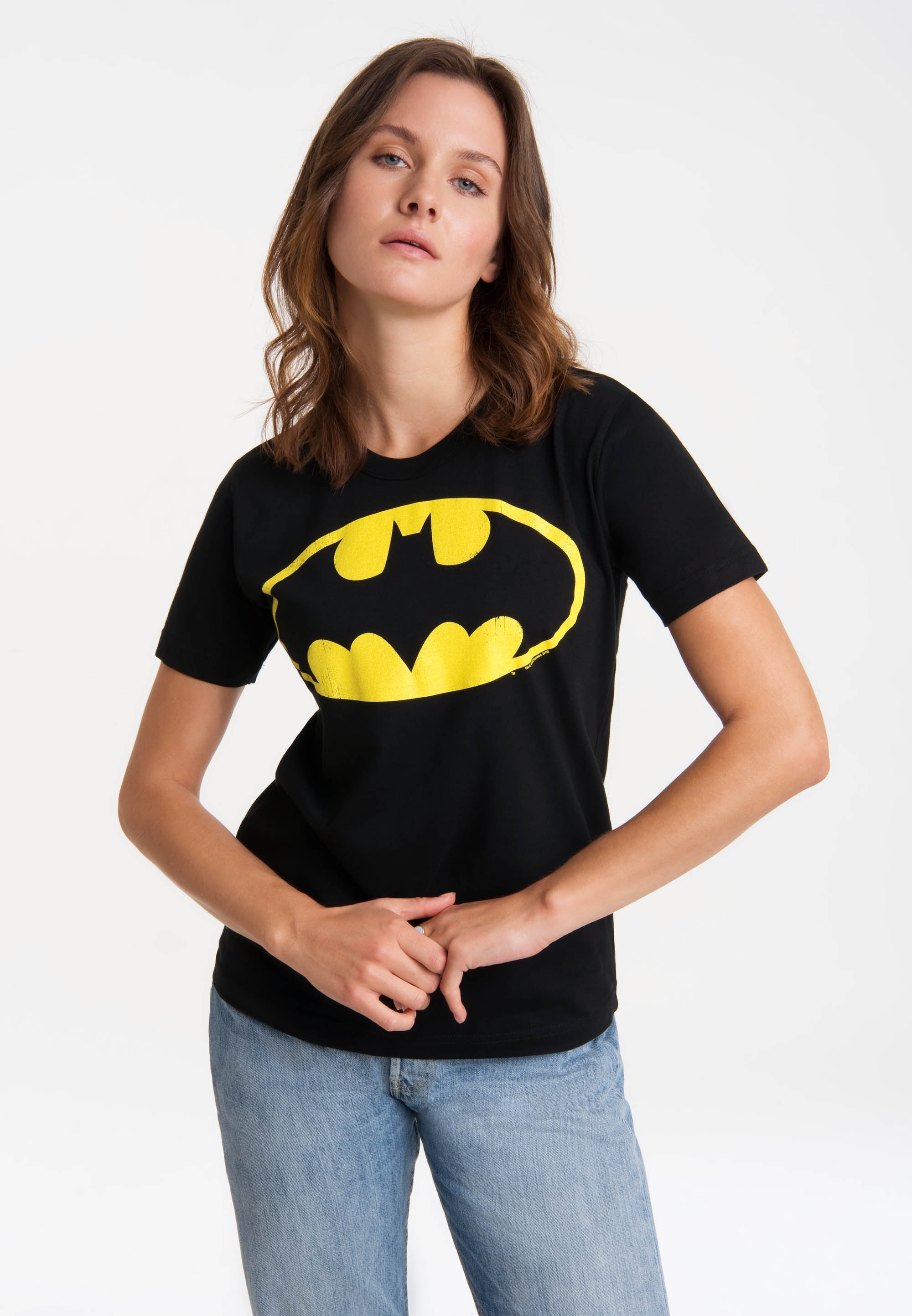 LOGOSHIRT T-Shirt »DC Comics Print lizenziertem BAUR | - Logo«, bestellen mit Batman