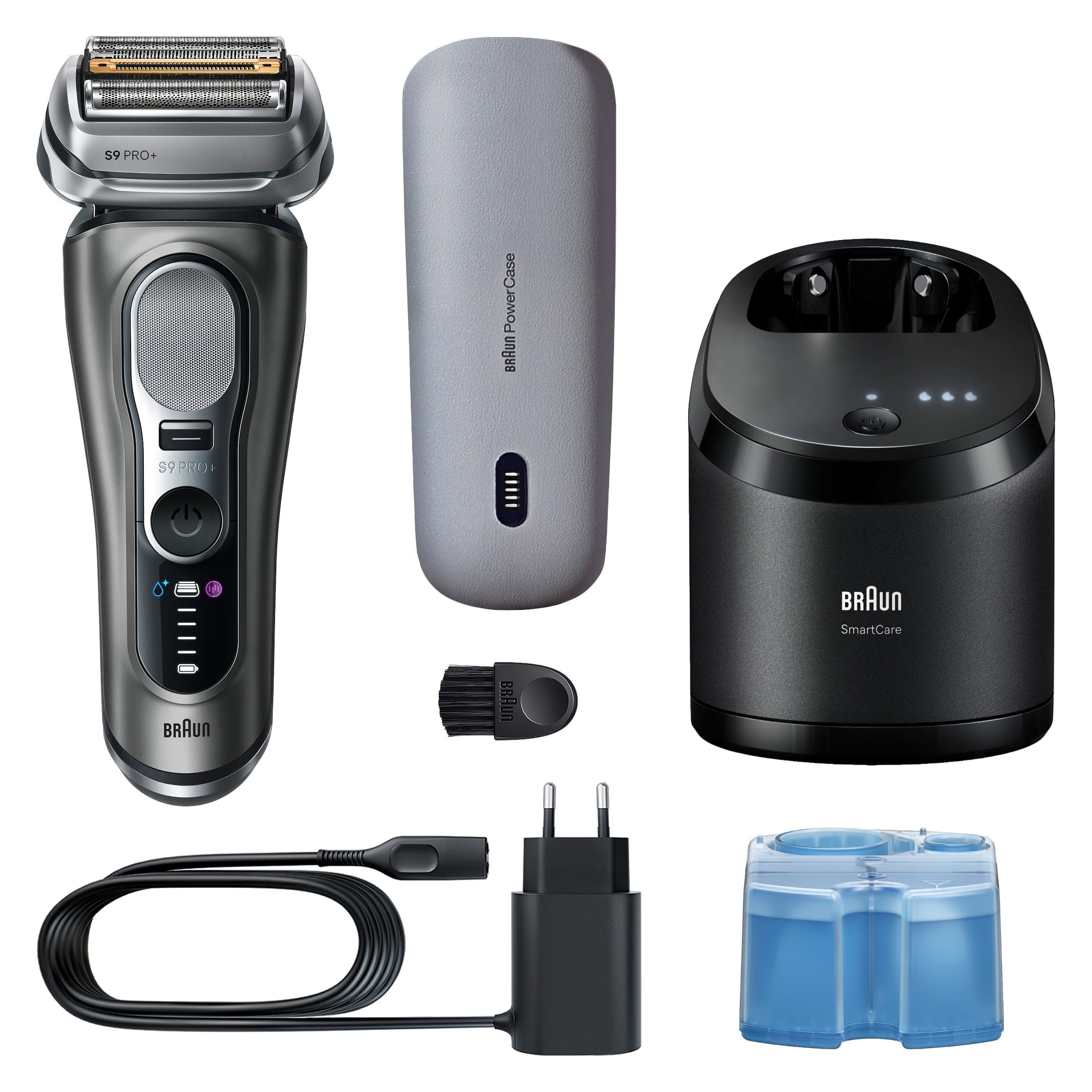 Braun Elektrorasierer »Series 9 9675cc«, Smart Care Center, integrierter Präzisionstrimmer, 5+1 ultradünne Präzisionsklingen, Ladeetui, 6-in-1 SmartCare Center