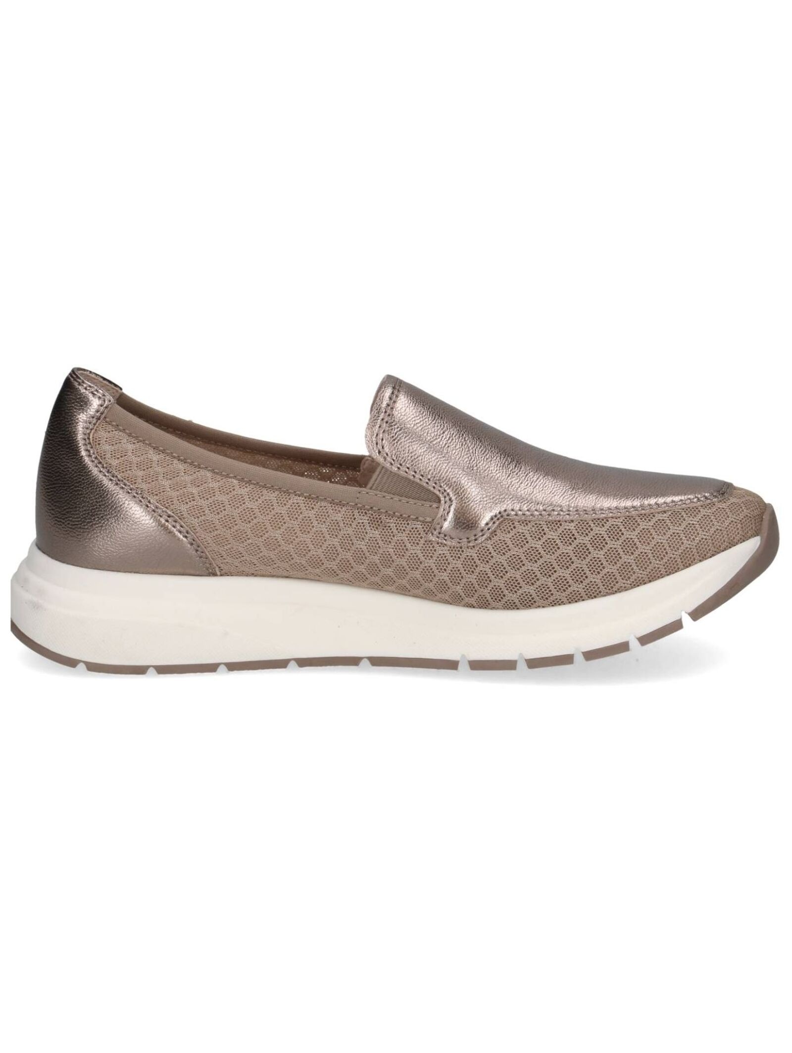 Slipper CAPRICE "Caprice Slipper Leder/Textil", Damen, Gr. 40, taupe, Leder, Textil, Schuhe Slipper 3
