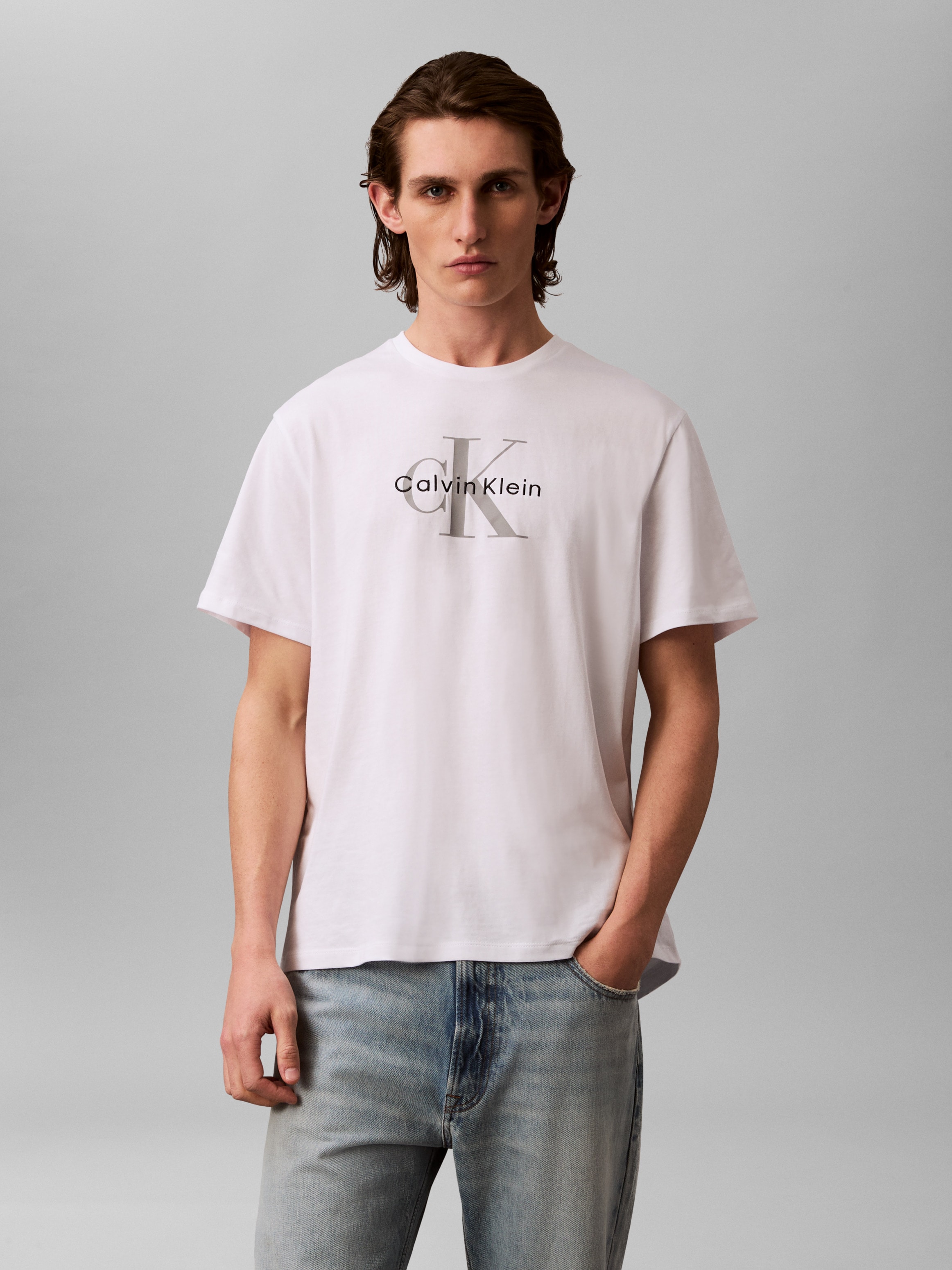 Calvin Klein Jeans T-Shirt "SS Hero Monologo Tee 20s" Mit Rundhalsausschnit günstig online kaufen