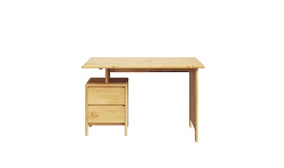 Schreibtisch »Luven, Computertisch,«, zertifiziertes Massivholz, mit 2 Schubkasten,...