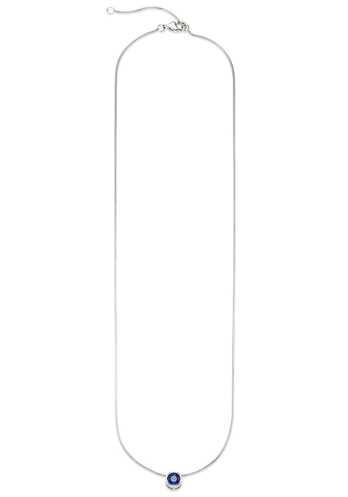 Bruno Banani Kette mit Anhänger »Schmuck Geschenk Silber 925 Halsschmuck Halskette Schlangenkette Stein«, mit Zirkonia (synth.), Korund (synth.) oder Spinell (synth.)