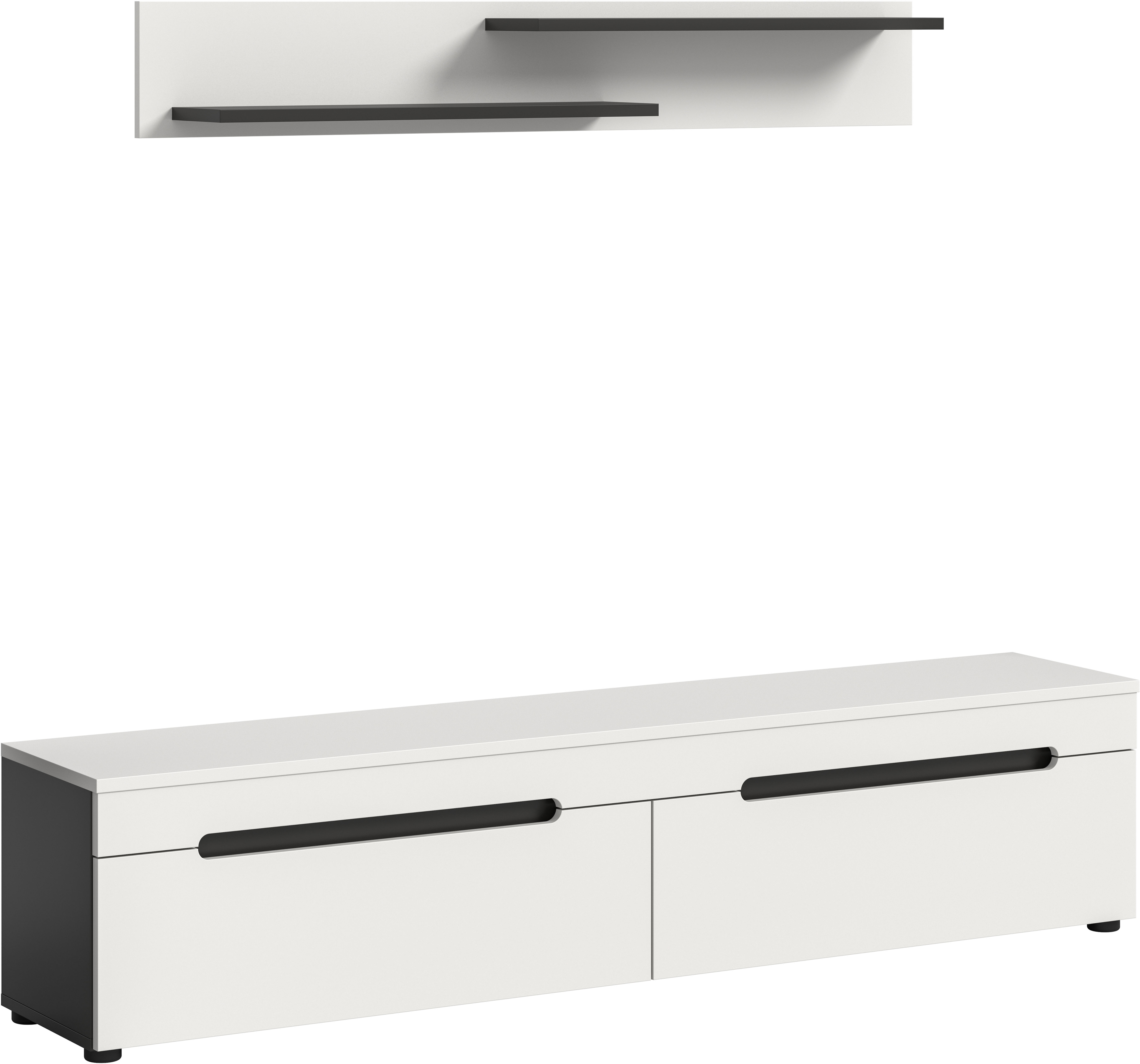 Home affaire Wohnwand "REHAT, TOPSELLER, 2-teilig, wahlweise stehend und hängend montierbar" Set bestehend aus: Wandboard (13x19x8 cm) und Lowboard (170x38x33 cm), 2 Stk. tlg.