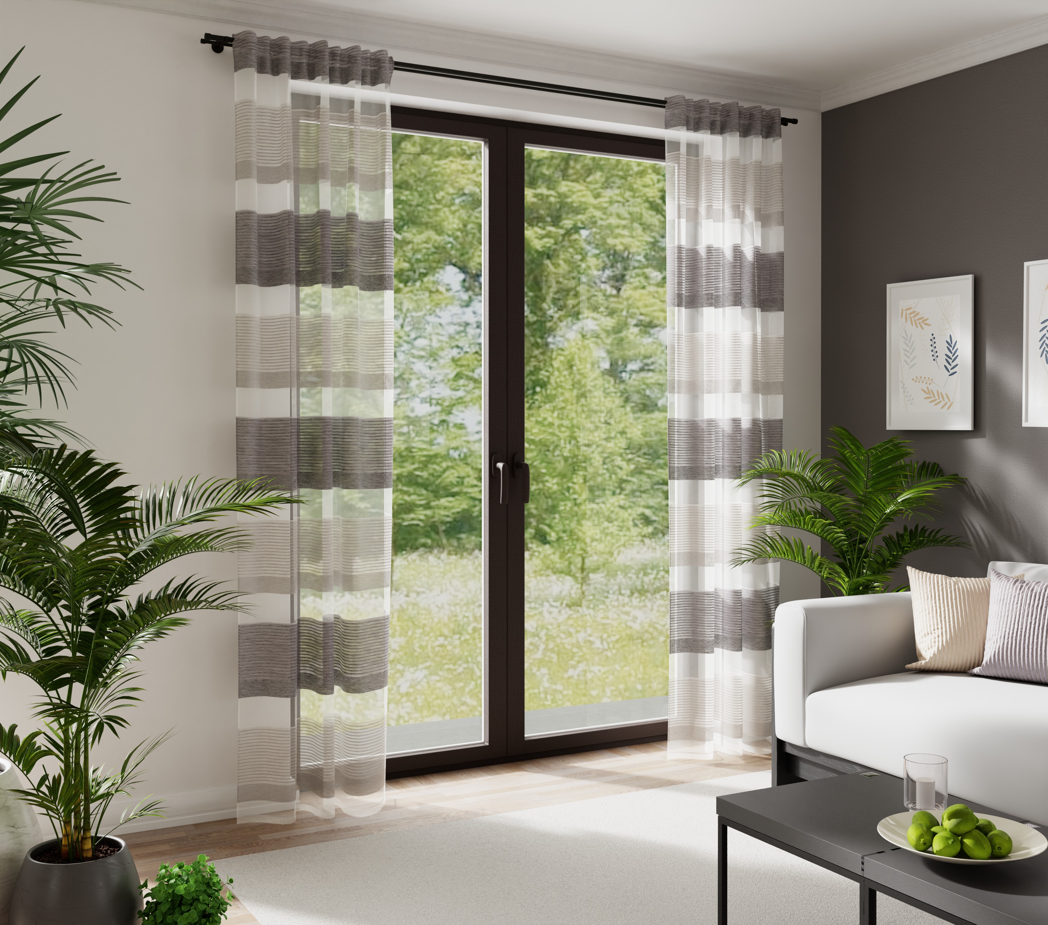 HOMING Vorhang "Kamar" verdeckte Schlaufen 1 Stk. tlg. Fertigschal Kamar
