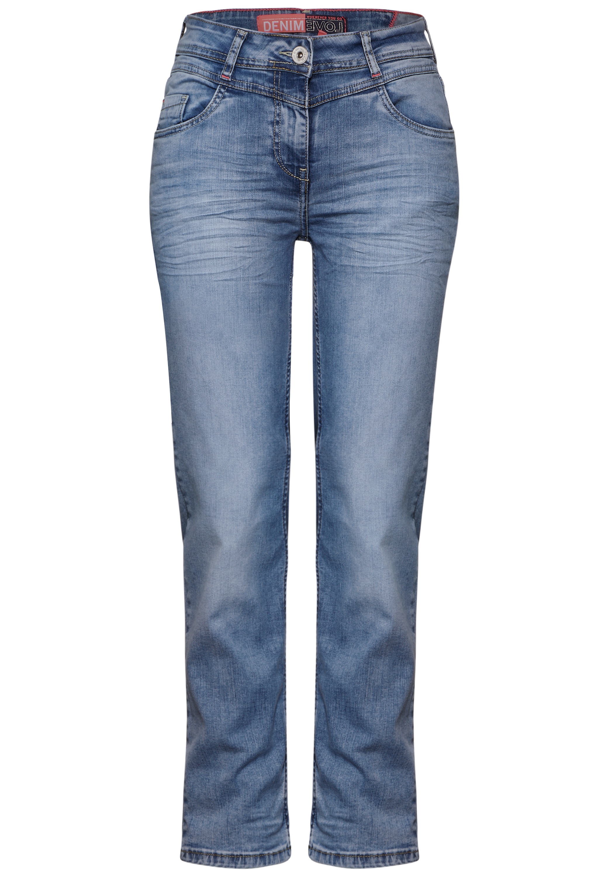 Cecil Slim-fit-Jeans, softer Materialmix