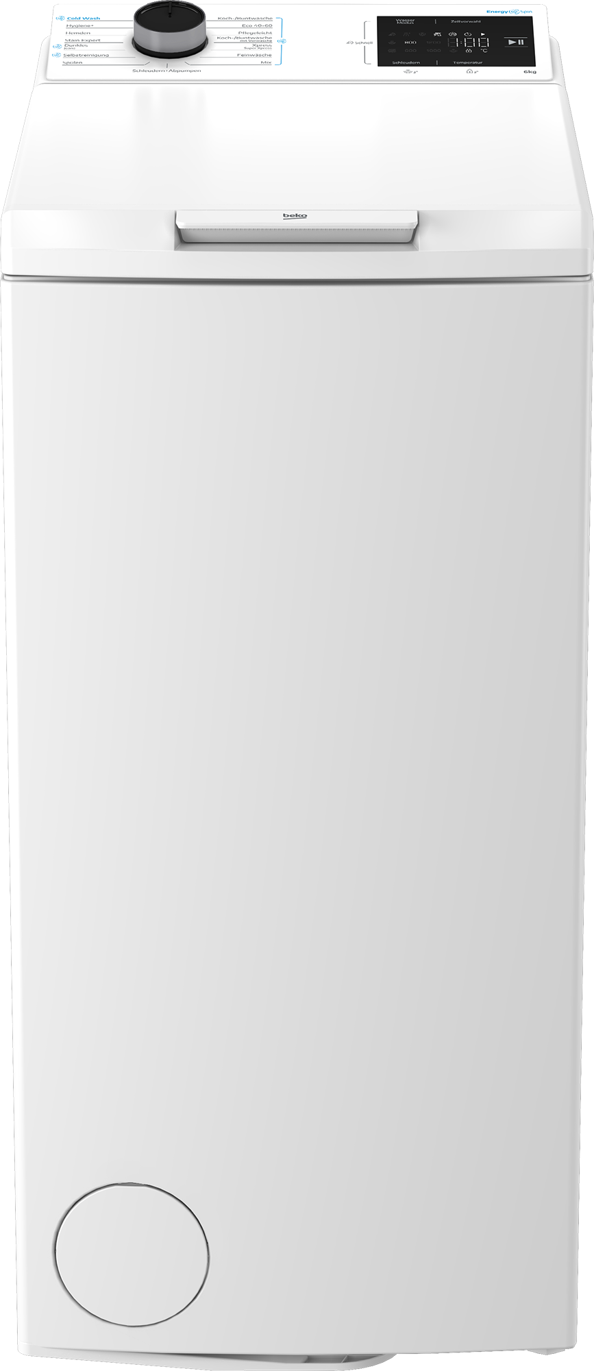 BEKO Waschmaschine Toplader »BWTL 6A W ES« 6 kg 1200 U/min Hygiene+ & Knitterschutz – allergikergeeignet, knitterfrei