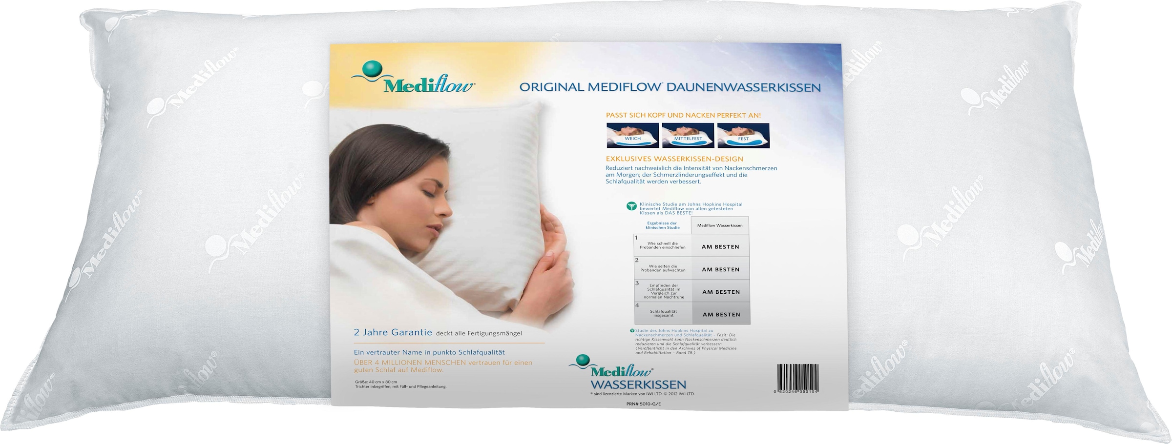 Mediflow Wasserkissen "Mediflow Original Daunenwasserkissen 5011 40x80cm" günstig online kaufen