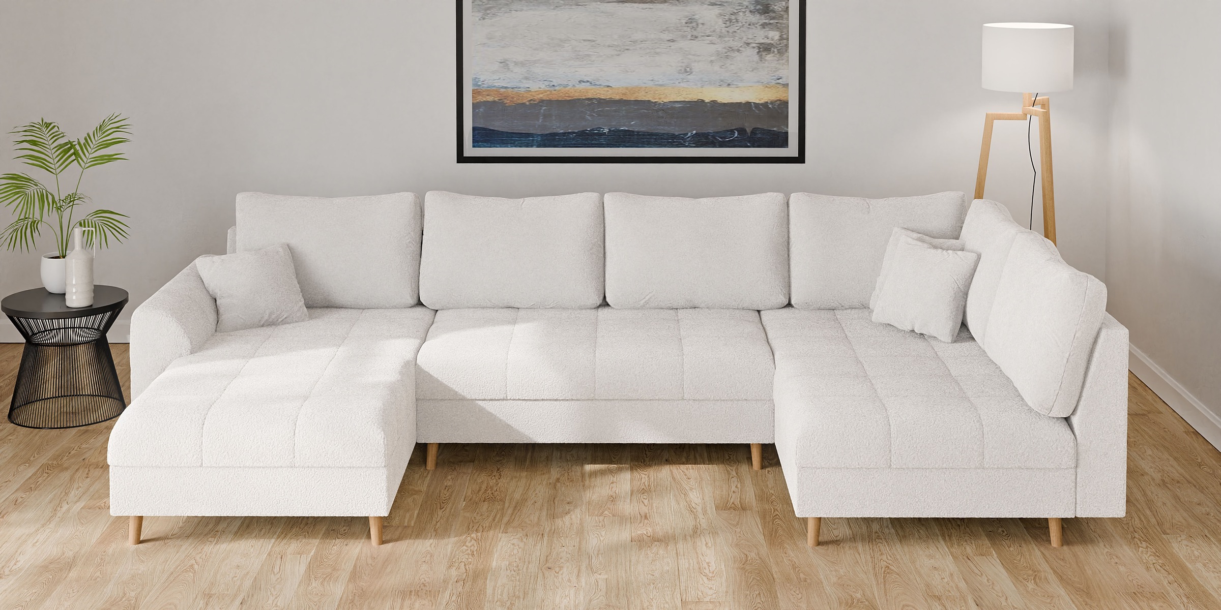 Home affaire Wohnlandschaft "CHARRE U-Form mit Ottomane, Maße B/T/H: 310/16 günstig online kaufen