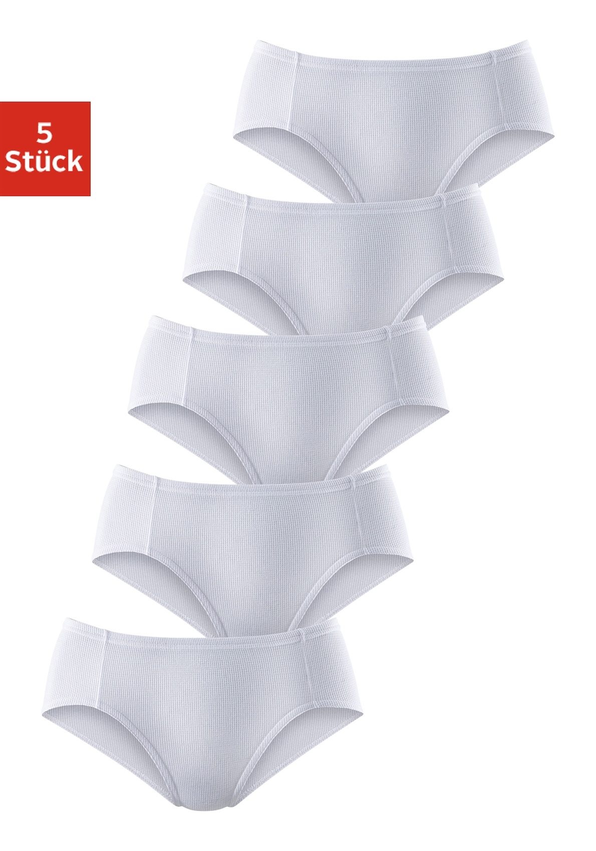 petite fleur by Lascana Jazz-Pants Slips 5er-Pack, aus weicher Pikee-Qualität