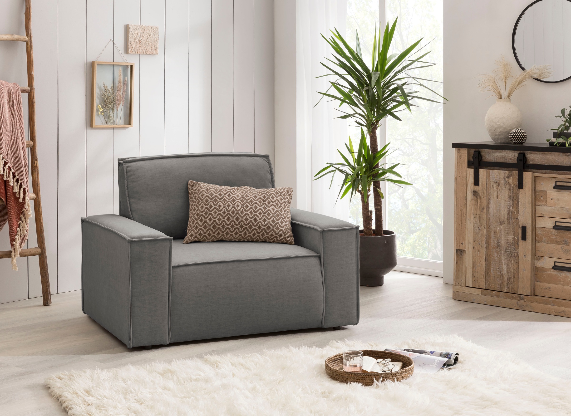 Home affaire Sessel »SHERWOOD, Love-Seat in 3 Stoffarten verfügbar«, passend zur Polster-Serie SHERWOOD