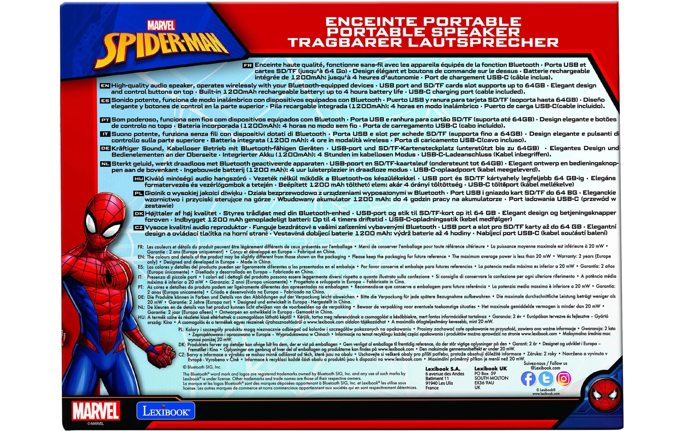 Lexibook® Bluetooth-Lautsprecher »Spider-Man« ( )