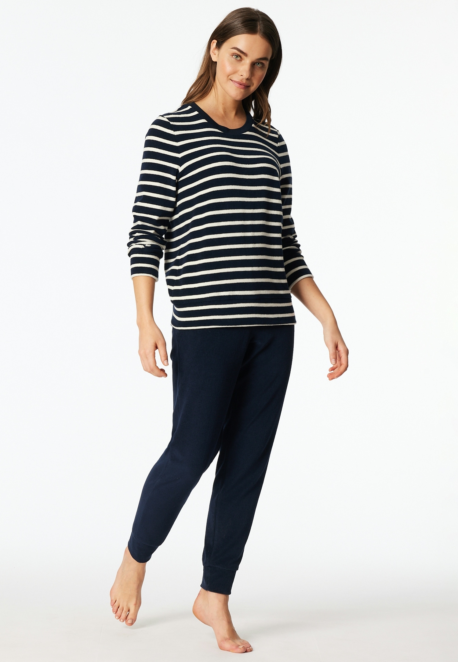 Schiesser "Casual Essentials" 2 tlg. wärmende Frottee-Qualität, Rundhalsaus günstig online kaufen